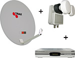 Teilnehmeranlage 78 cm Stahl Spiegel für max. 2 Teilnehmer Teilnehmeranlage 78 cm Stahl Spiegel für max. 2 Teilnehmer