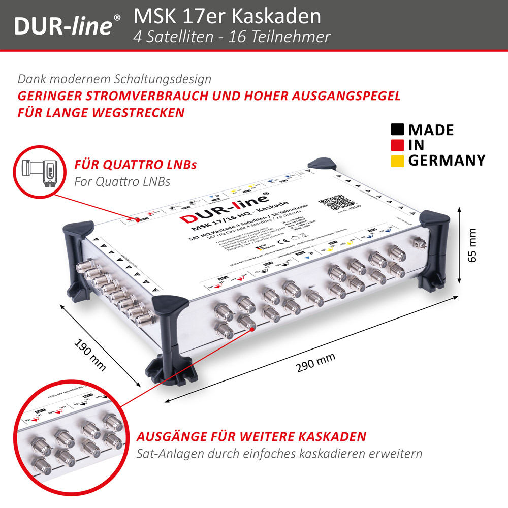 DUR-line MSK 17/16 HQ - Kaskade – Abmessungen