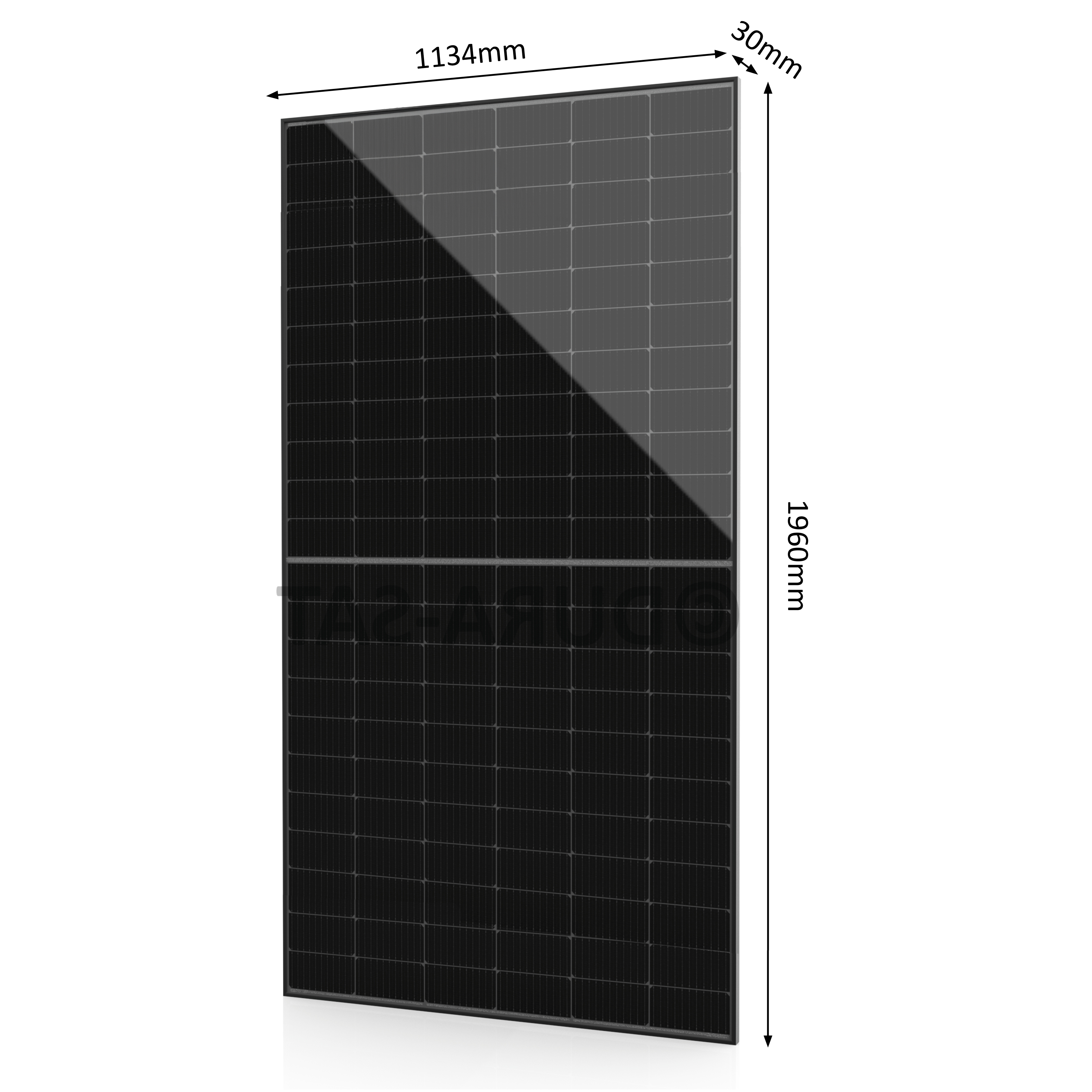 Jolywood 500W Full Black PV-Modul – (Bifazial | Glas-Glas | 108 Zellen) – JW-HD108N-R2 – Palettenpreis (37 Stk.) – Solar Panel