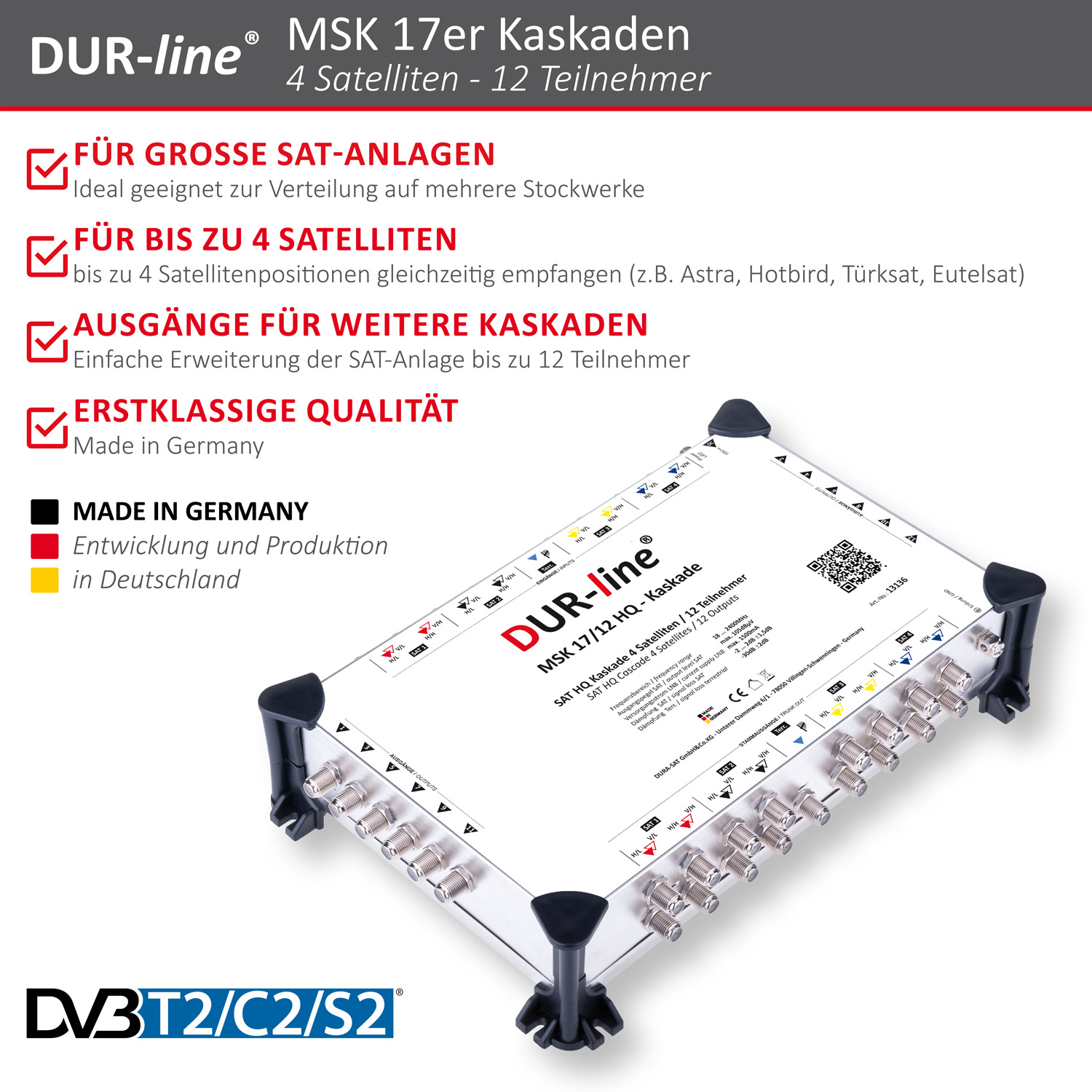 DUR-line MSK 17/12 HQ - Kaskade – Produktmerkmale im Überblick
