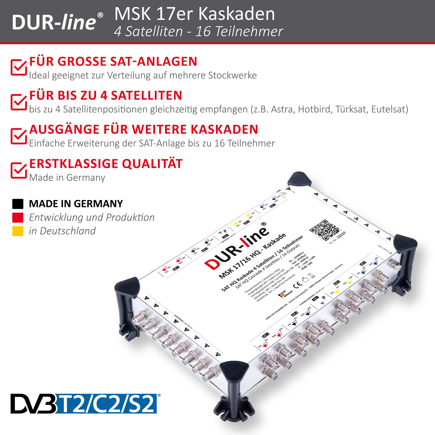 DUR-line MSK 17/16 HQ - Kaskade – Produktmerkmale im Überblick DUR-line MSK 17/16 HQ - Kaskade – Produktmerkmale im Überblick
