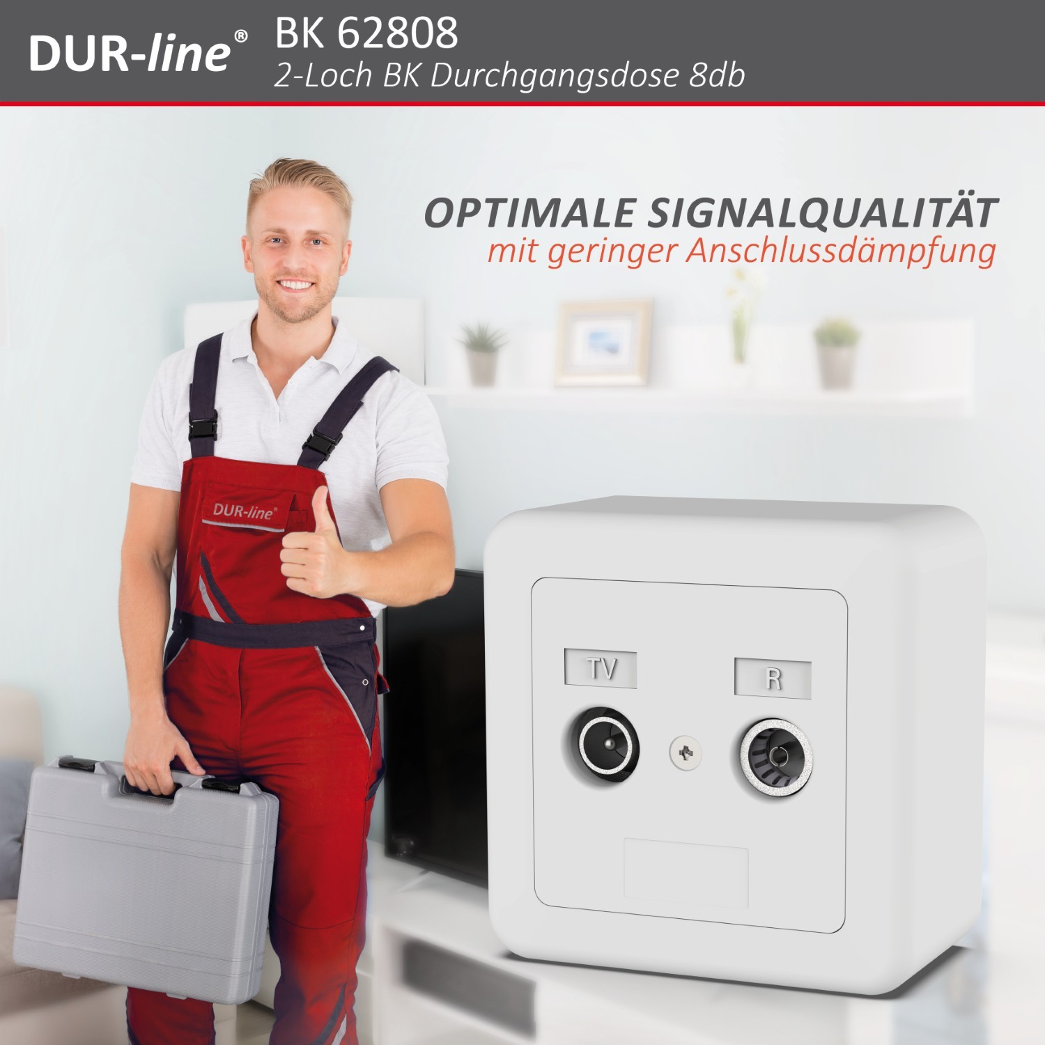 DUR-line DBK 08dB - BK-Durchgangsdose – im Einsatz