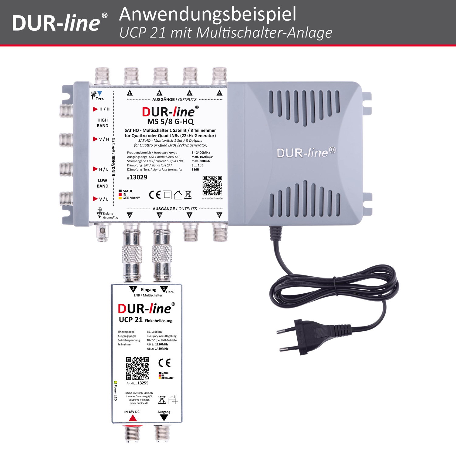 DUR-line UCP 21 - Einkabellösung – Produktansicht 2 DUR-line UCP 21 - Einkabellösung – Produktansicht 2
