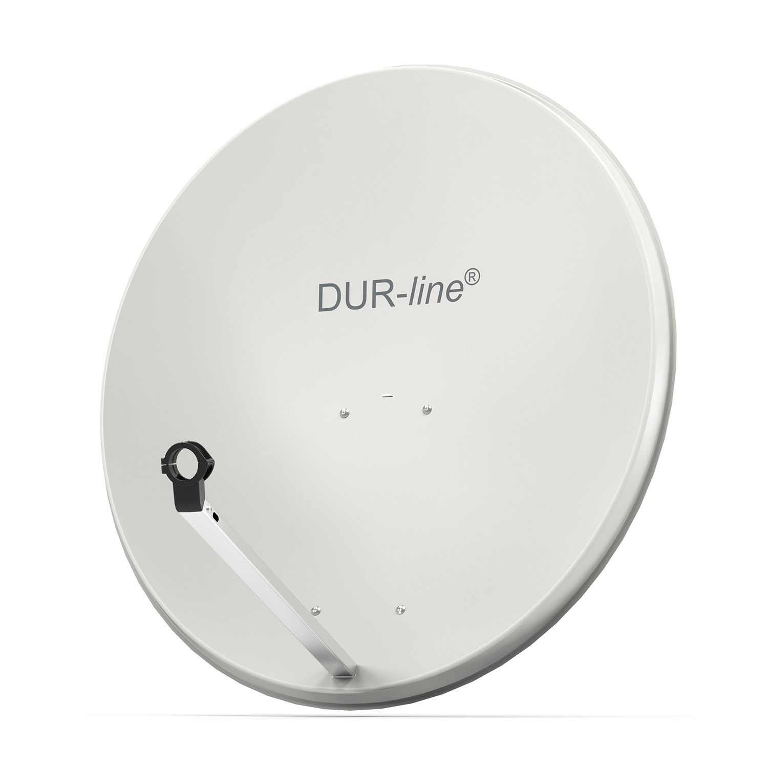 DUR-line MDA 90 Hellgrau Alu Sat-Reflektor – perspektivische Ansicht