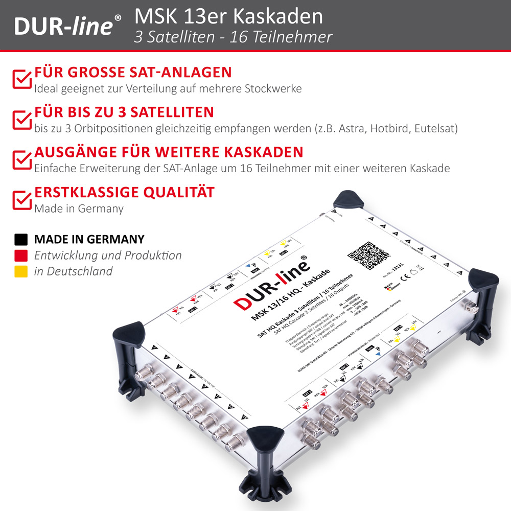 DUR-line MSK 13/16 HQ - Kaskade – Produktmerkmale im Überblick DUR-line MSK 13/16 HQ - Kaskade – Produktmerkmale im Überblick