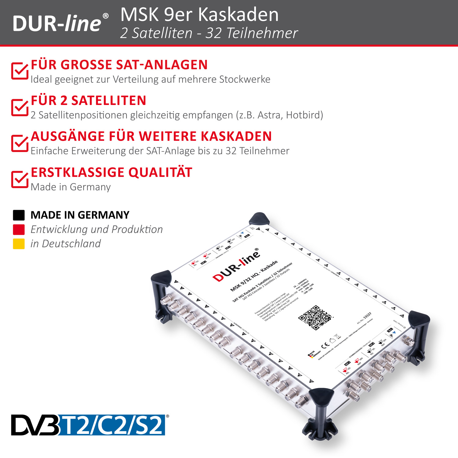 DUR-line MSK 9/32 HQ - Kaskade – Produktmerkmale im Überblick