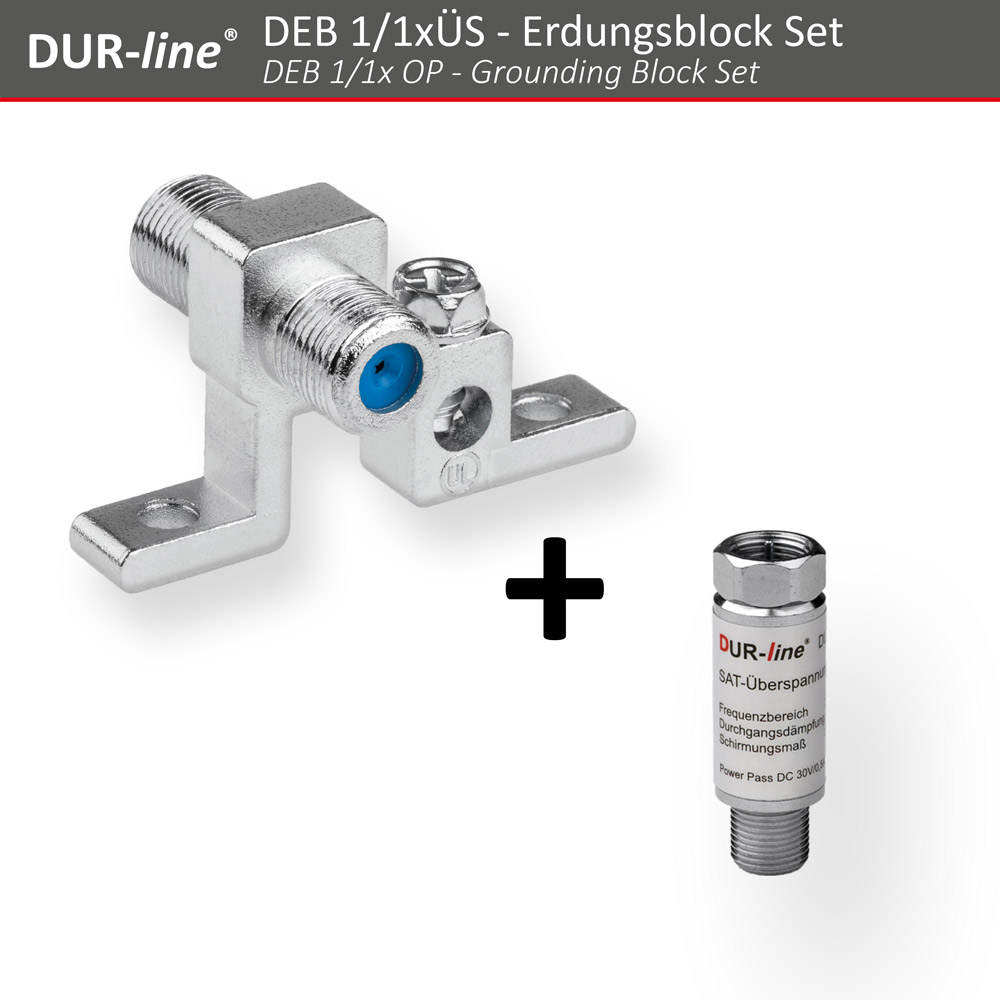 DUR-line DEB 1/1xÜS - Erdungsblock Set – Produktansicht