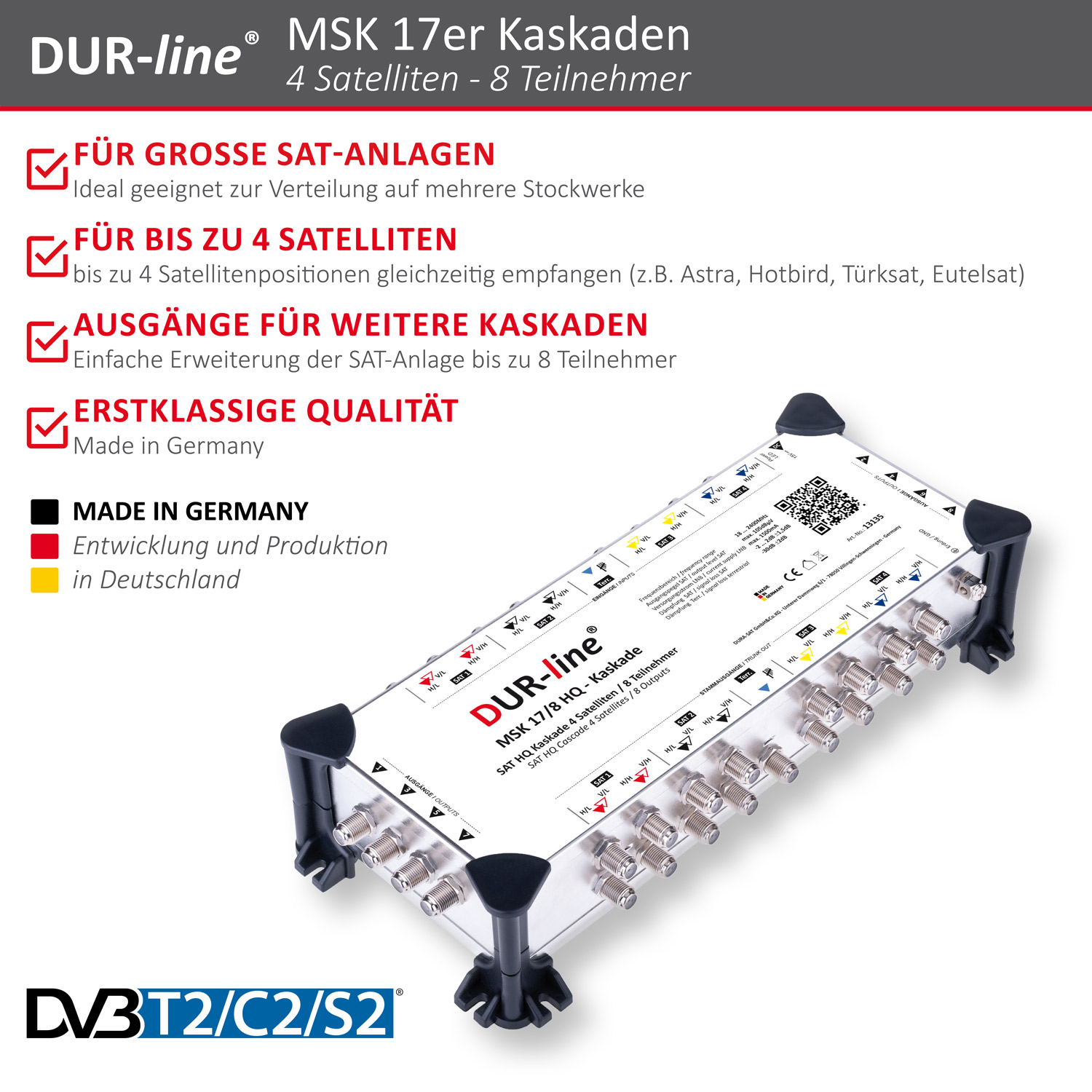 DUR-line MSK 17/8 HQ - Kaskade – Produktmerkmale im Überblick DUR-line MSK 17/8 HQ - Kaskade – Produktmerkmale im Überblick