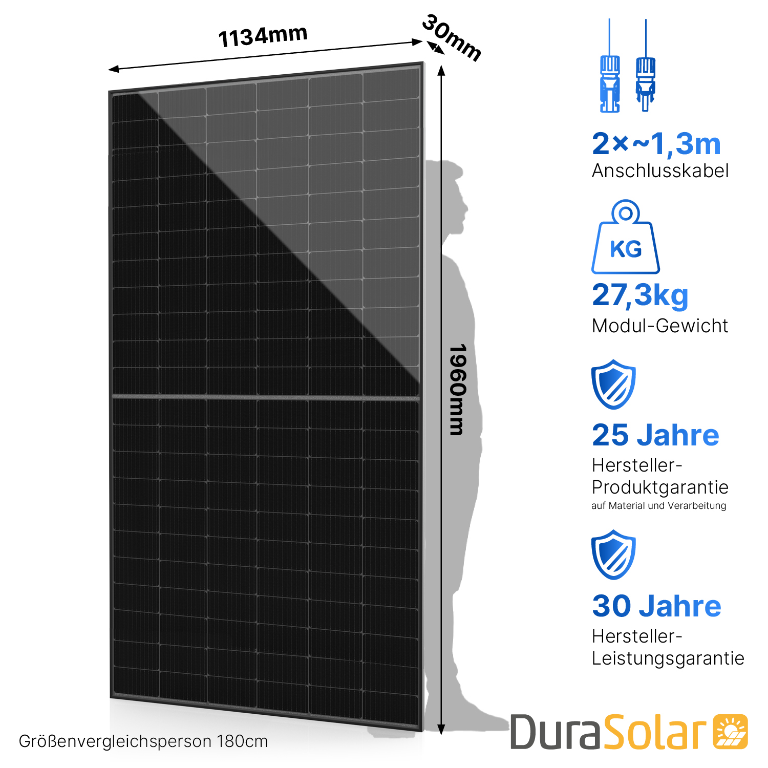 Jolywood 500W Full Black PV-Modul – (Bifazial | Glas-Glas | 108 Zellen) – JW-HD108N-R2 – Solar Panel