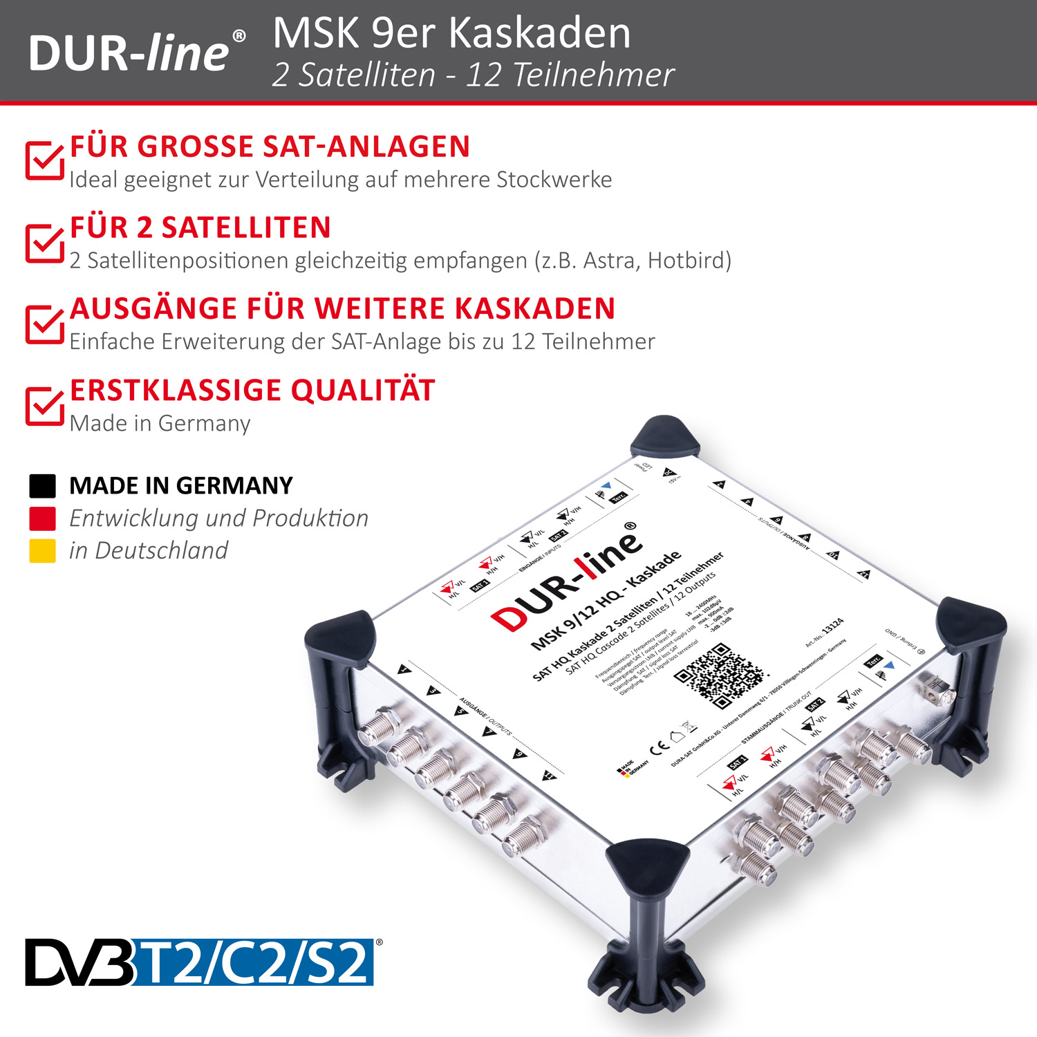 DUR-line MSK 9/12 HQ - Kaskade – Produktmerkmale im Überblick DUR-line MSK 9/12 HQ - Kaskade – Produktmerkmale im Überblick