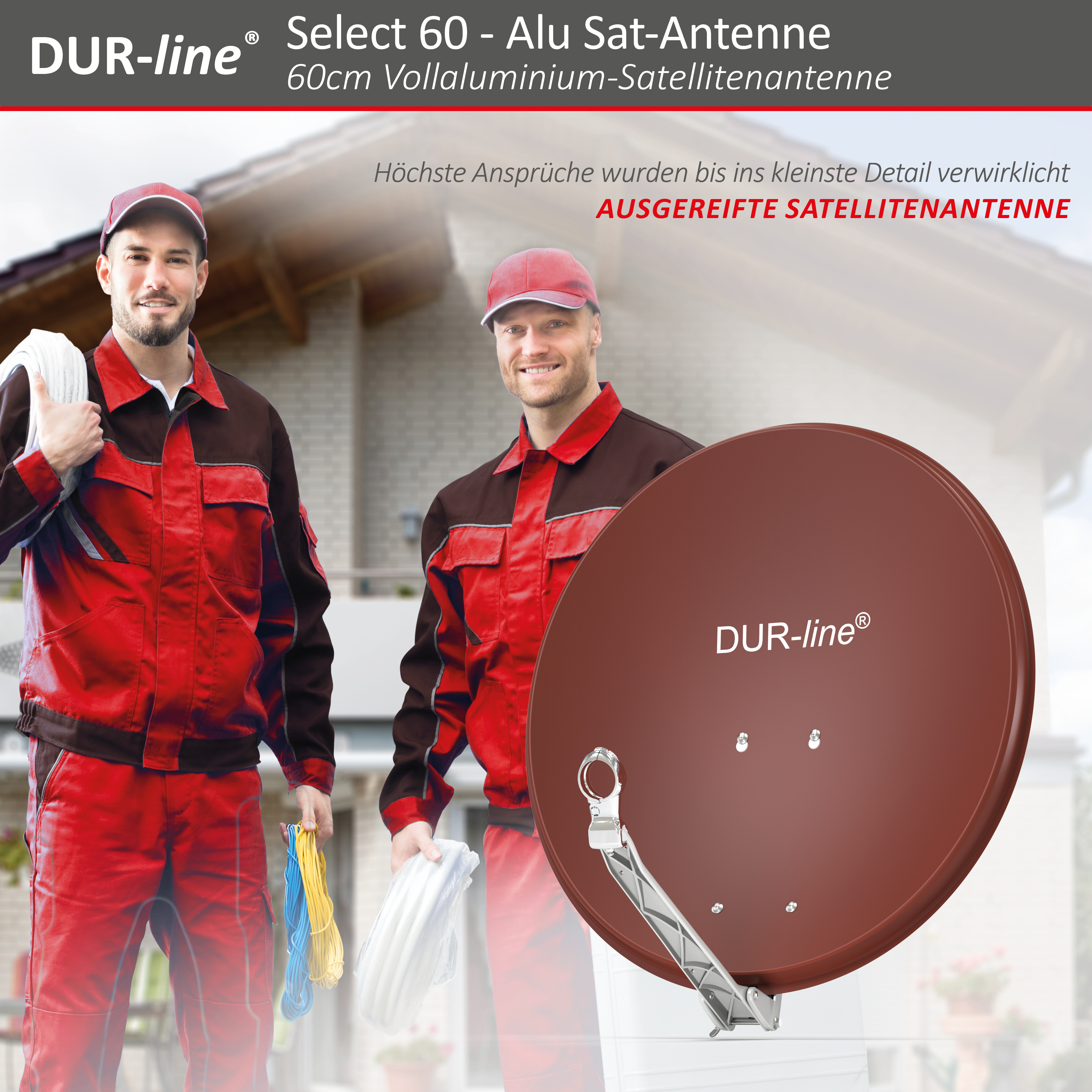 DUR-line Select 60/65 Rot - Alu Sat-Reflektor