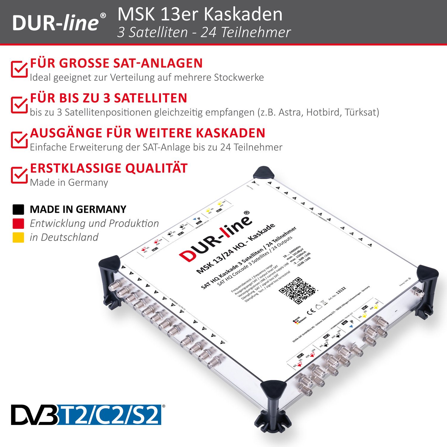DUR-line MSK 13/24 HQ - Kaskade – Produktmerkmale im Überblick DUR-line MSK 13/24 HQ - Kaskade – Produktmerkmale im Überblick