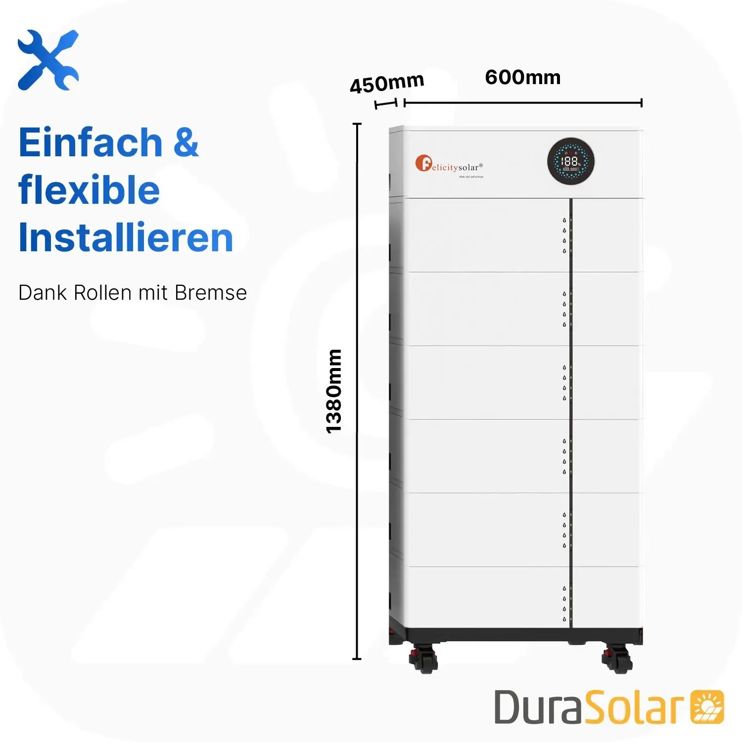 Felicity 35,84kWh PV-Speicher - LUX-X-48100LCG01 - Erweiterbare 48/51,2V LiFePO4 Batterie für Solaranlagen