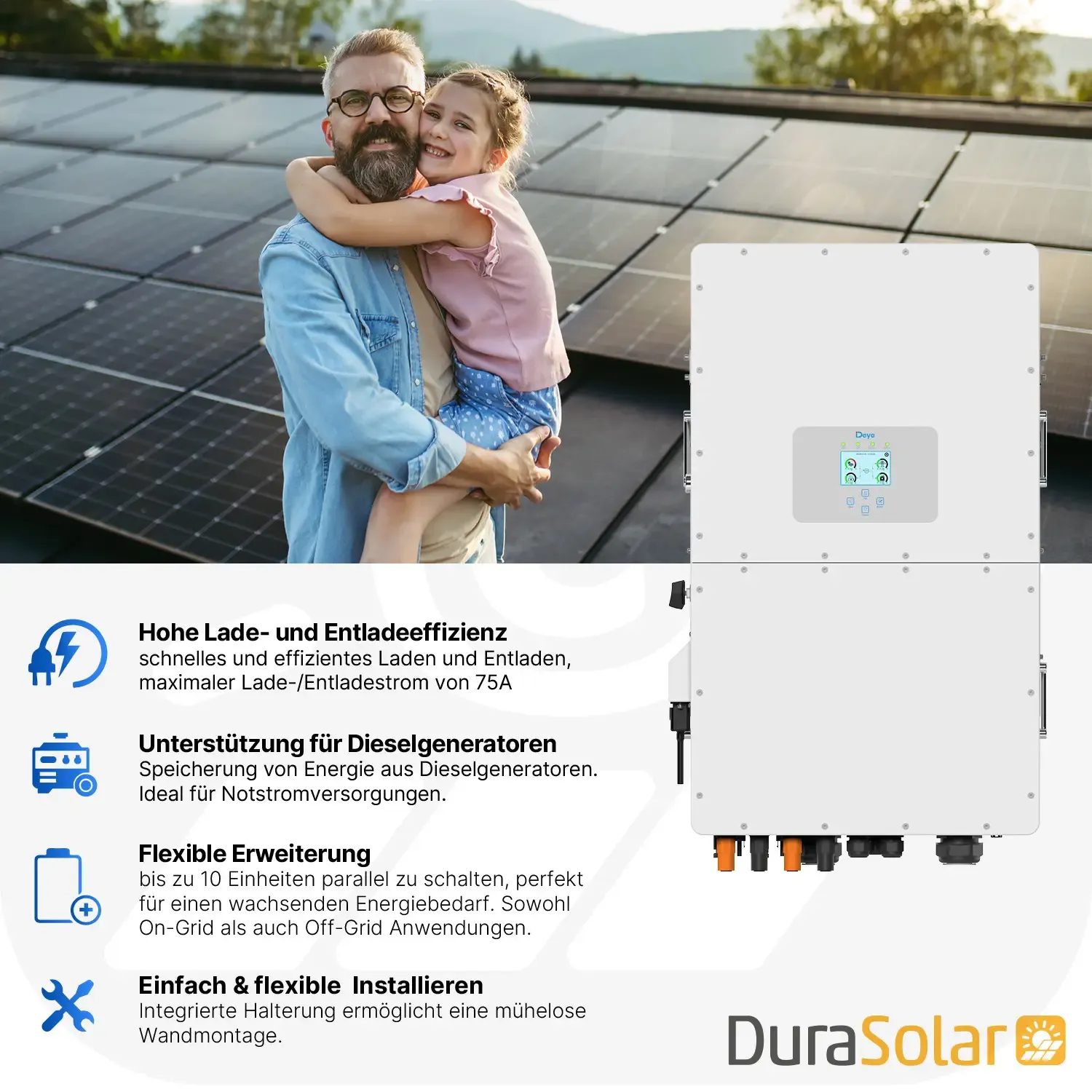 Deye SUN- 29,9kW - SG02HP3-EU-AM3 - Hybrid-Wechselrichter – Hochspannungsserie