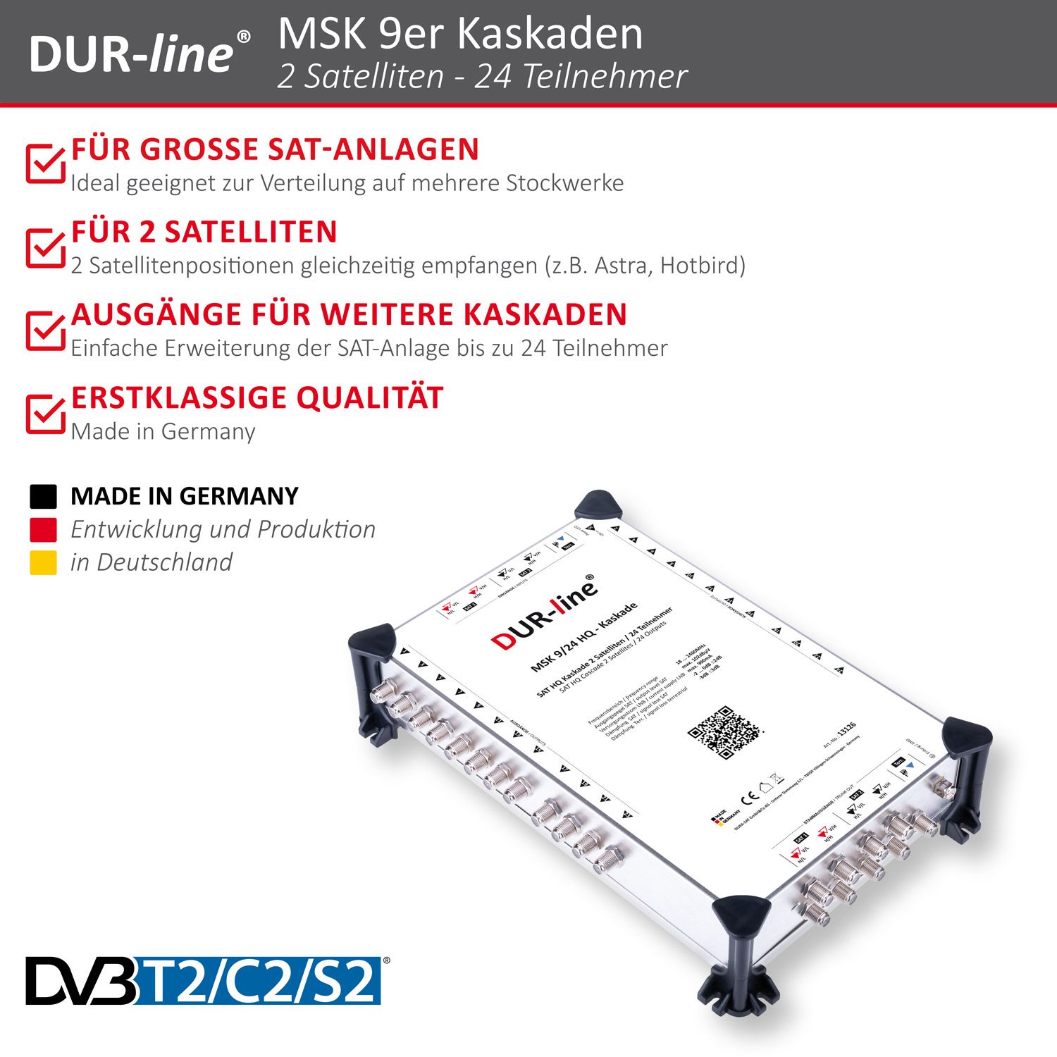 DUR-line MSK 9/24 HQ - Kaskade – Produktmerkmale im Überblick