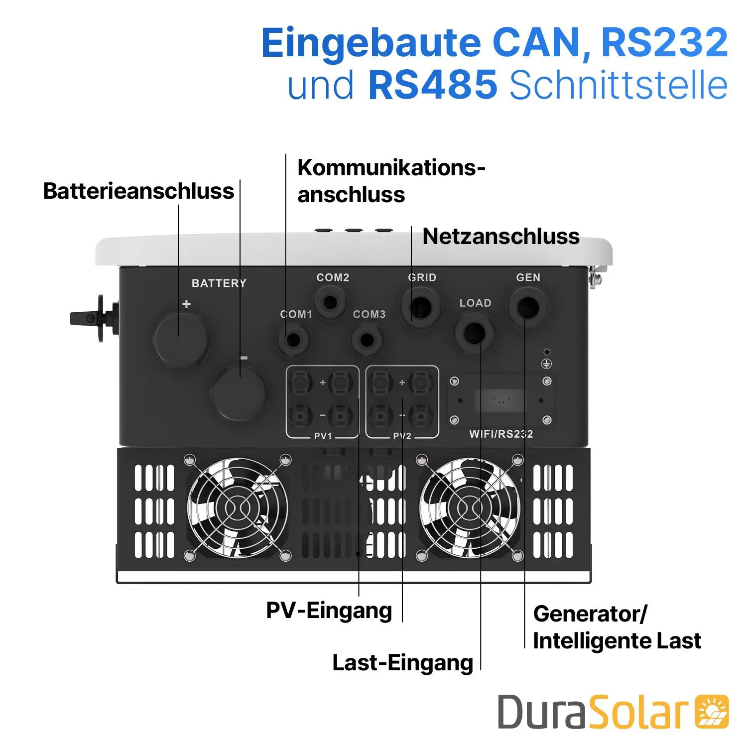 Deye Hybrid Wechselrichter | 6kW | LowVoltage | SUN-6K-SG05LP3-EU-SM2 | dreiphasig 