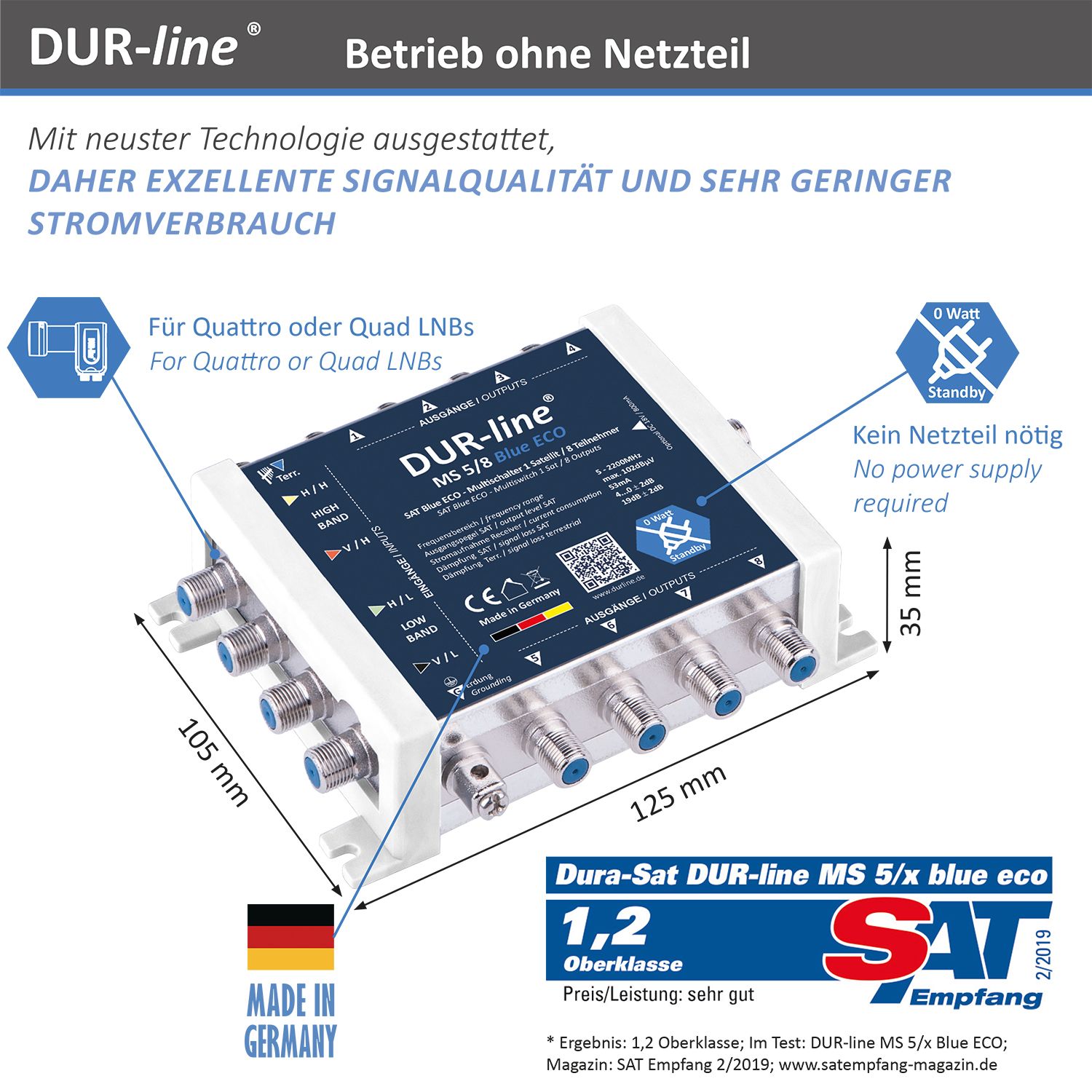 DUR-line MS 5/8 Blue ECO – Multischalter 