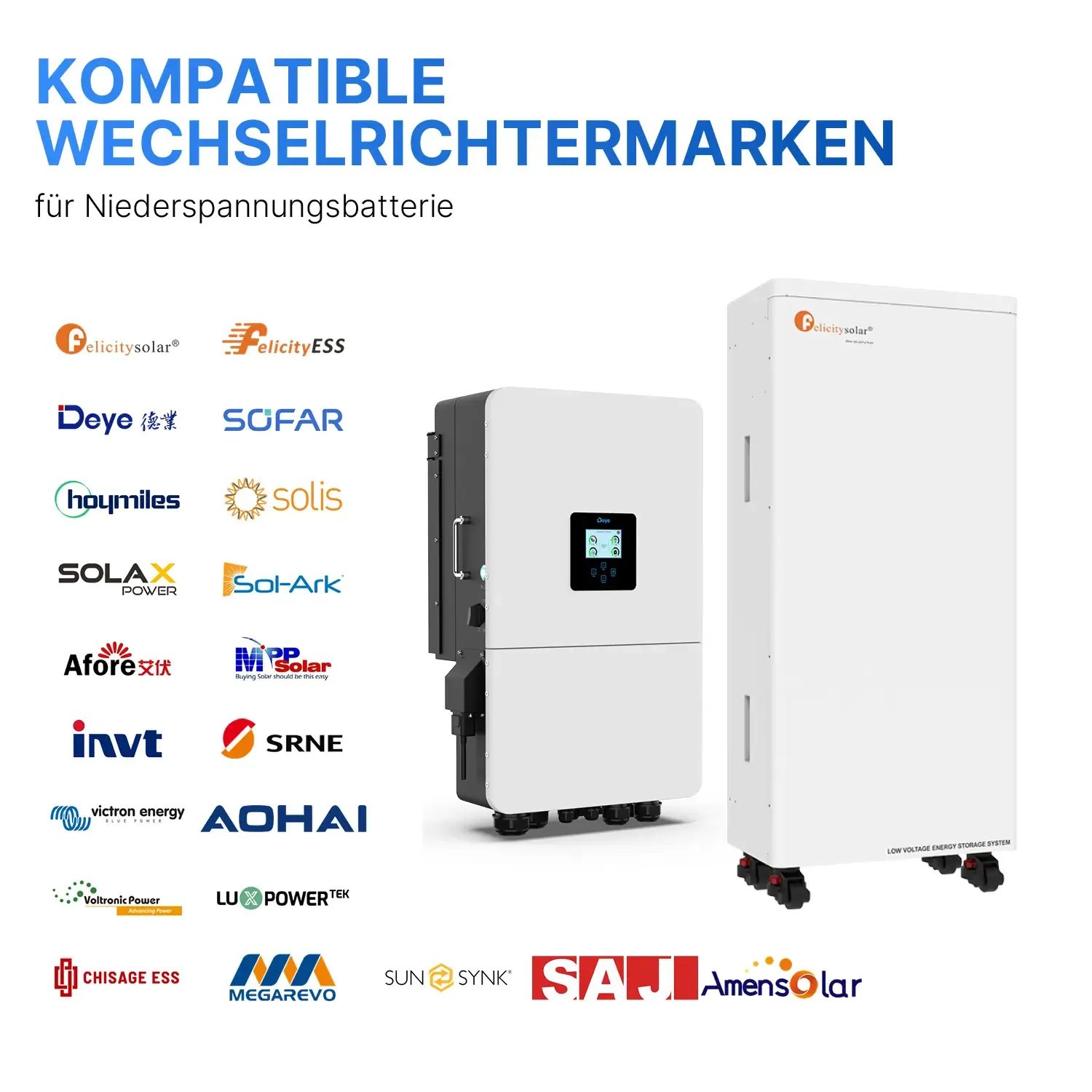 Felicity 14,3kWh Batteriespeicher | FLA48280-EU | Niedervolt | LiFePO4 Lithium-Ion Battery | 51,2V | 280Ah Felicity 14,3kWh Batteriespeicher | FLA48280-EU | Niedervolt | LiFePO4 Lithium-Ion Battery | 51,2V | 280Ah