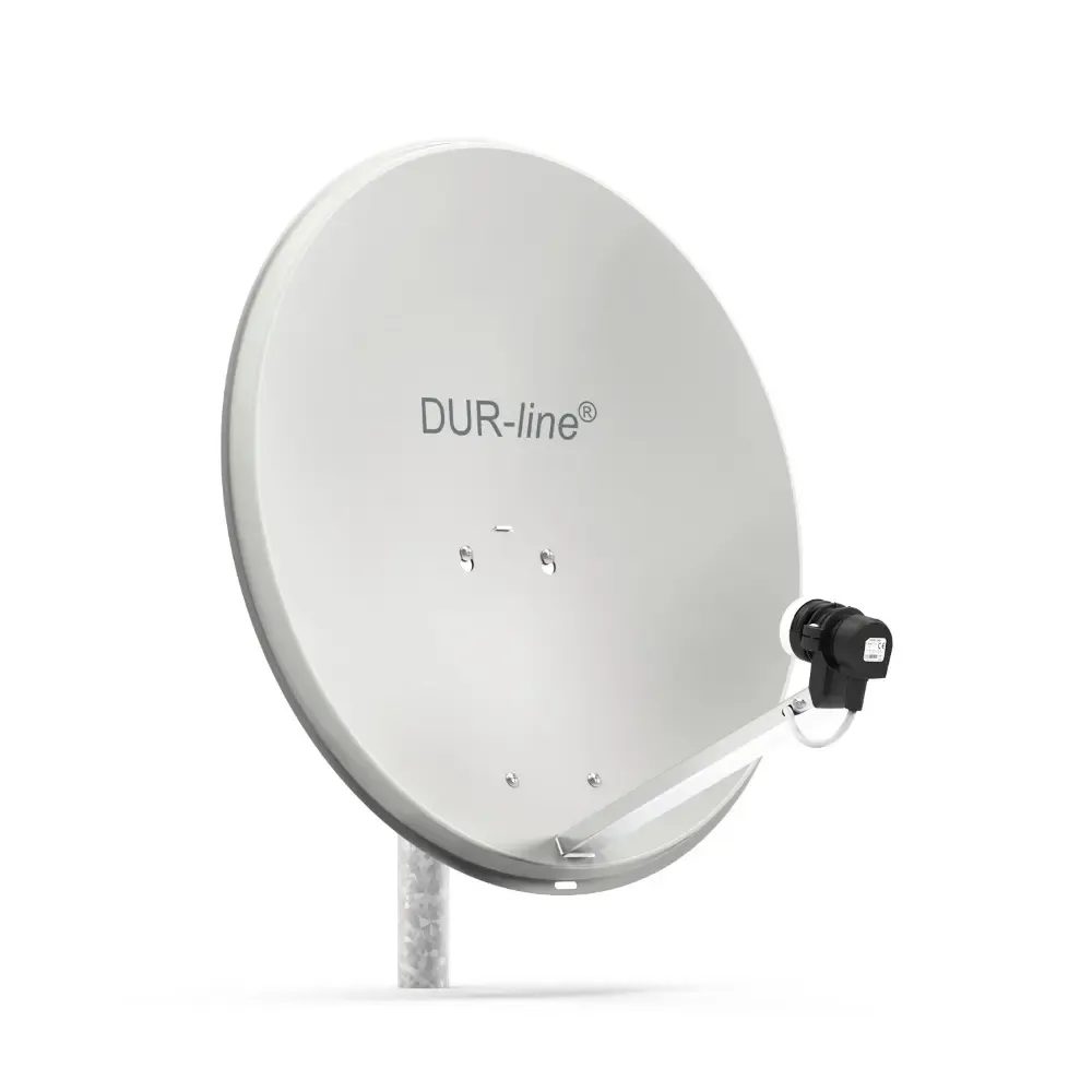 DUR-line MDA 60 Hellgrau - Sat-Komplettanlage mit Single LNB