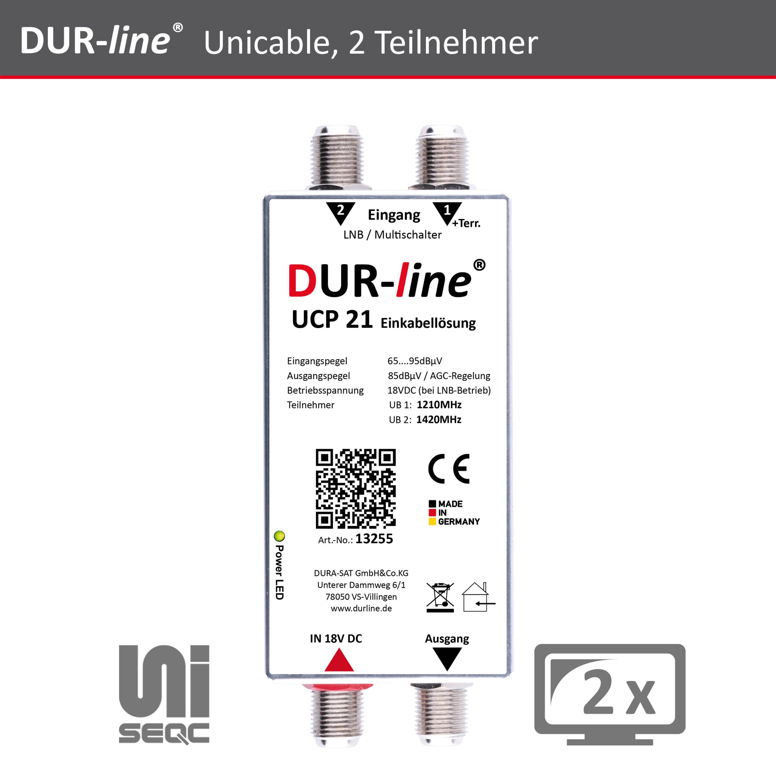 DUR-line UCP 21 - Einkabellösung – Produktansicht 3