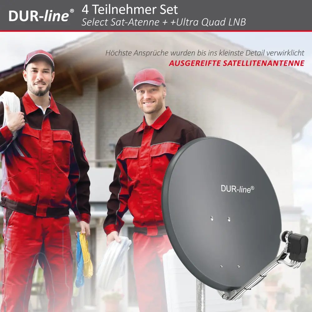 DUR-line Select 75/80 Anthrazit - Sat-Komplettanlage mit Octo LNB DUR-line Select 75/80 Anthrazit - Sat-Komplettanlage mit Octo LNB