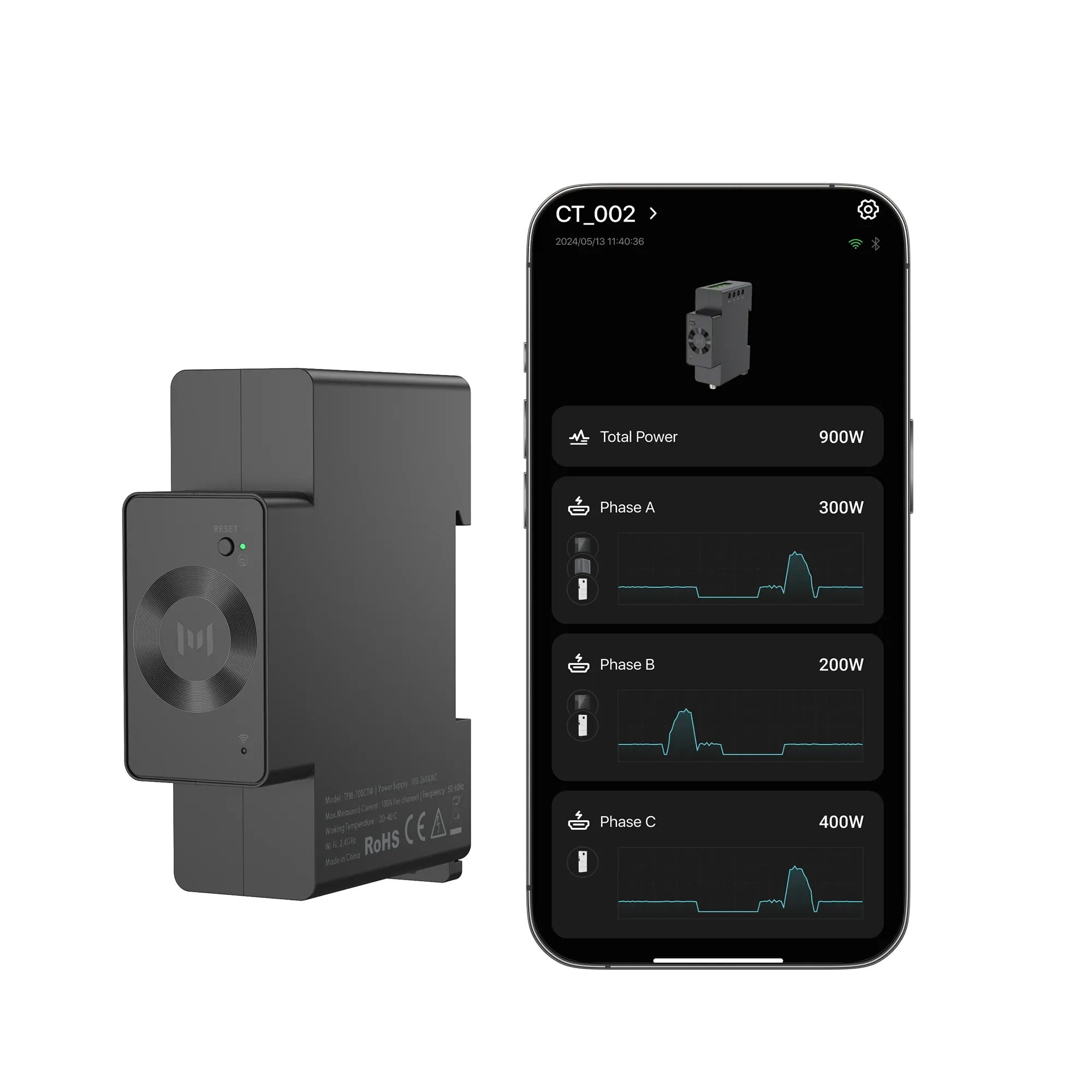 MARSTEK CT002 Smart Meter - Smarter 3-Phasen Zähler MARSTEK CT002 Smart Meter - Smarter 3-Phasen Zähler