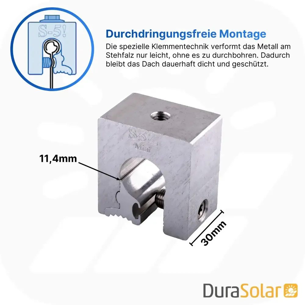 PV-Modulhalterung für Rundfalz - Blechdächer PV-Modulhalterung für Rundfalz - Blechdächer