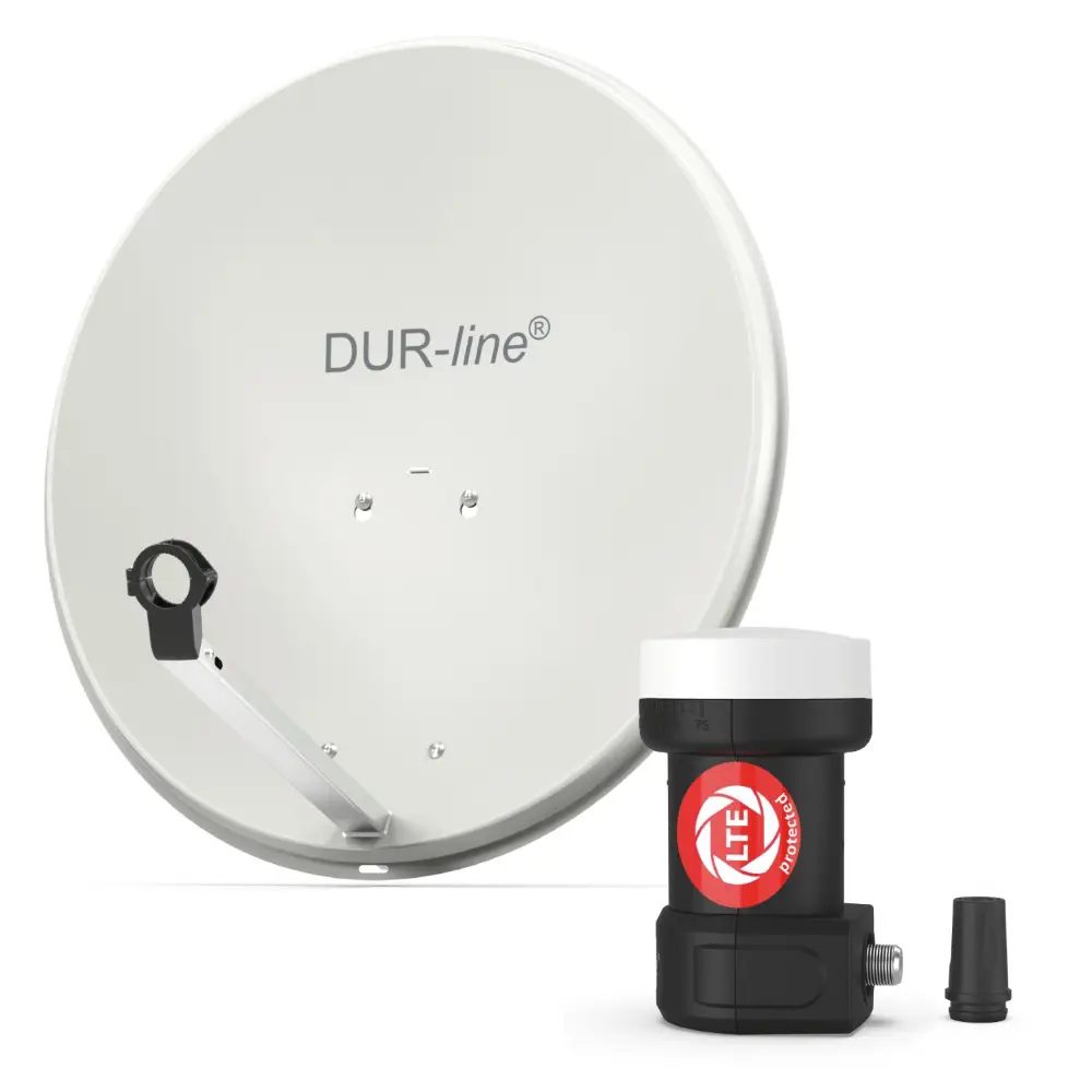 DUR-line MDA 60 Hellgrau - Sat-Komplettanlage mit Single LNB DUR-line MDA 60 Hellgrau - Sat-Komplettanlage mit Single LNB