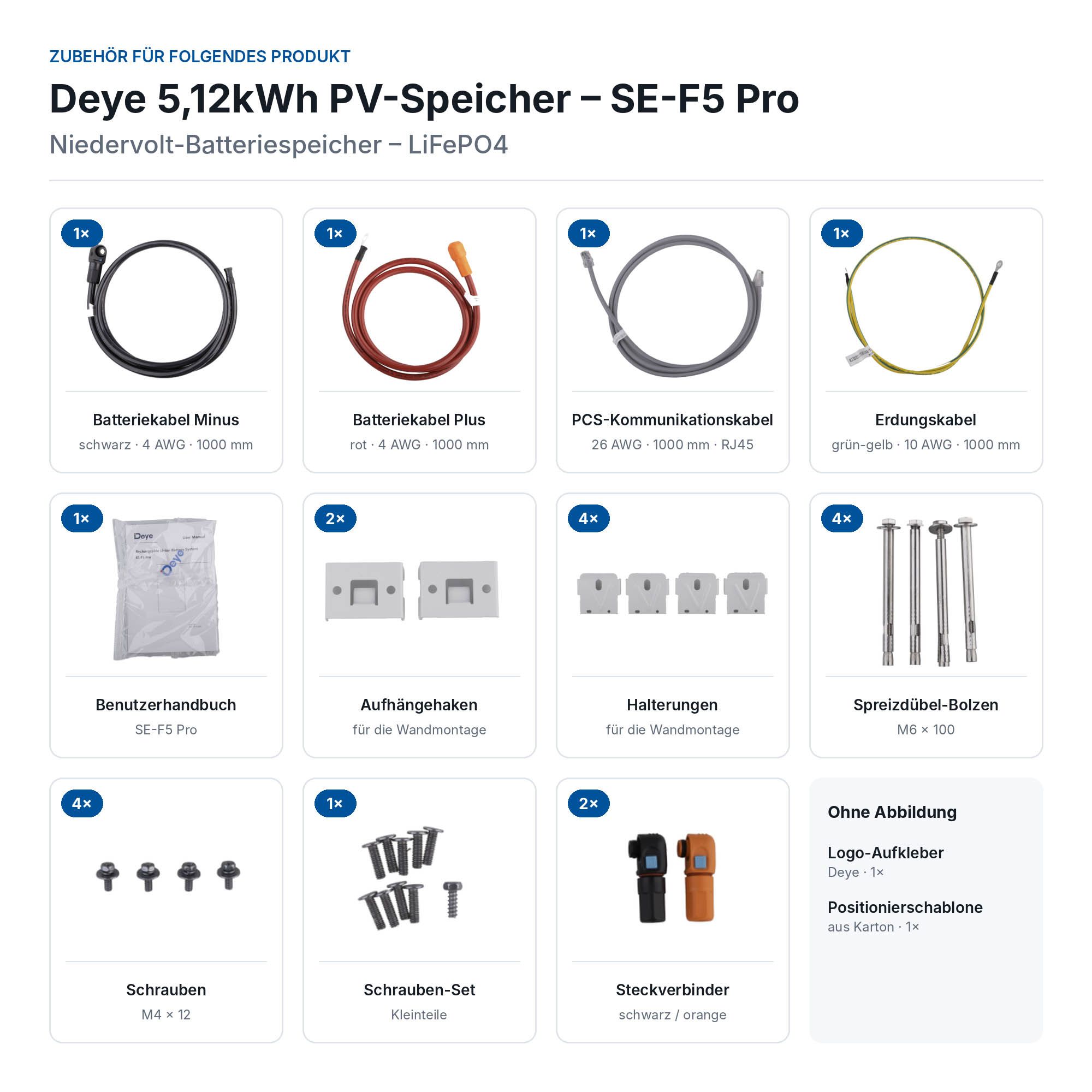 Deye 5,12kWh PV-Speicher – SE-F5 Pro – Niedervolt-Batteriespeicher – LiFePO4 Deye 5,12kWh PV-Speicher – SE-F5 Pro – Niedervolt-Batteriespeicher – LiFePO4
