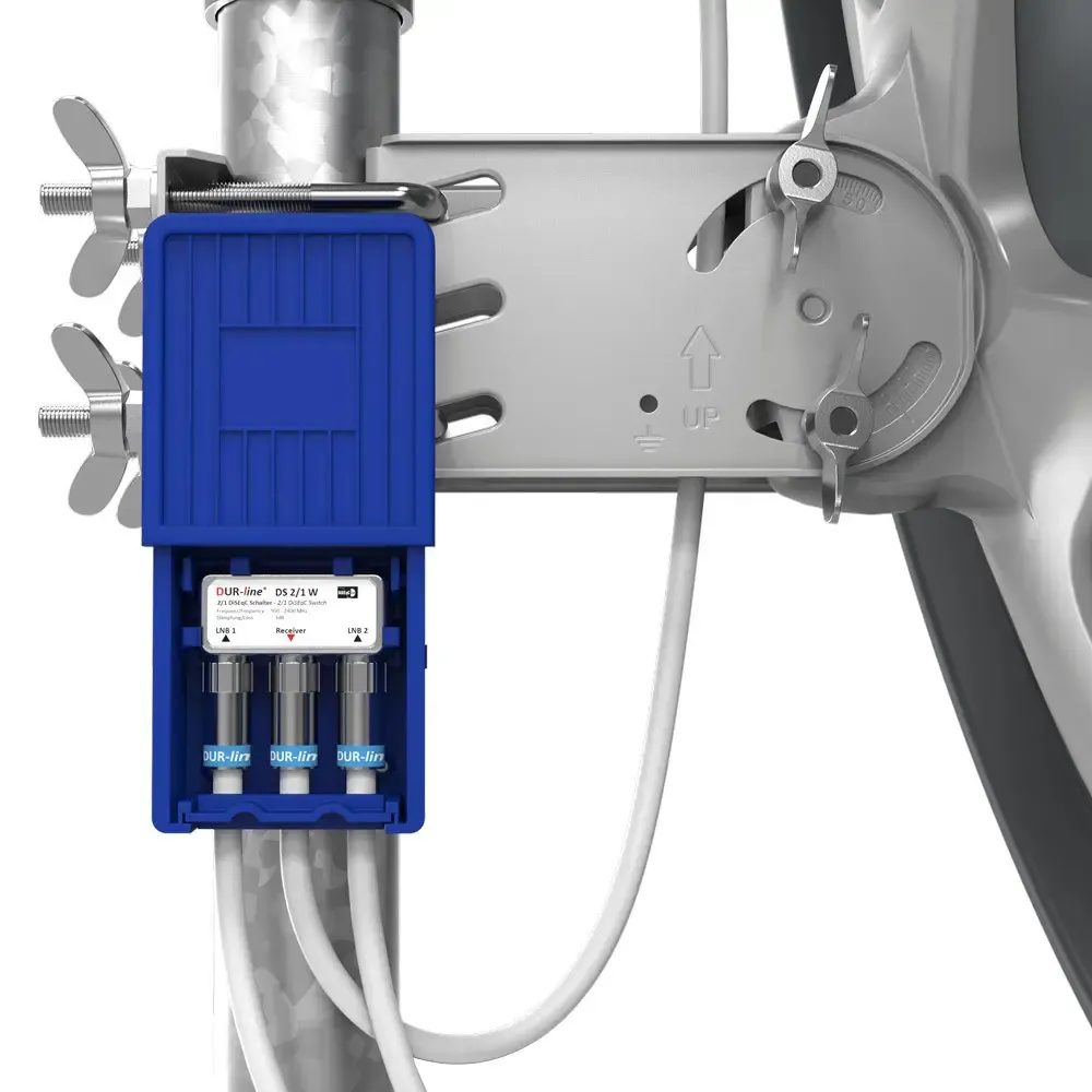 DUR-line DS 2/1 W DiSEqC-Schalter – Anwendungsbeispiel im Detail DUR-line DS 2/1 W DiSEqC-Schalter – Anwendungsbeispiel im Detail