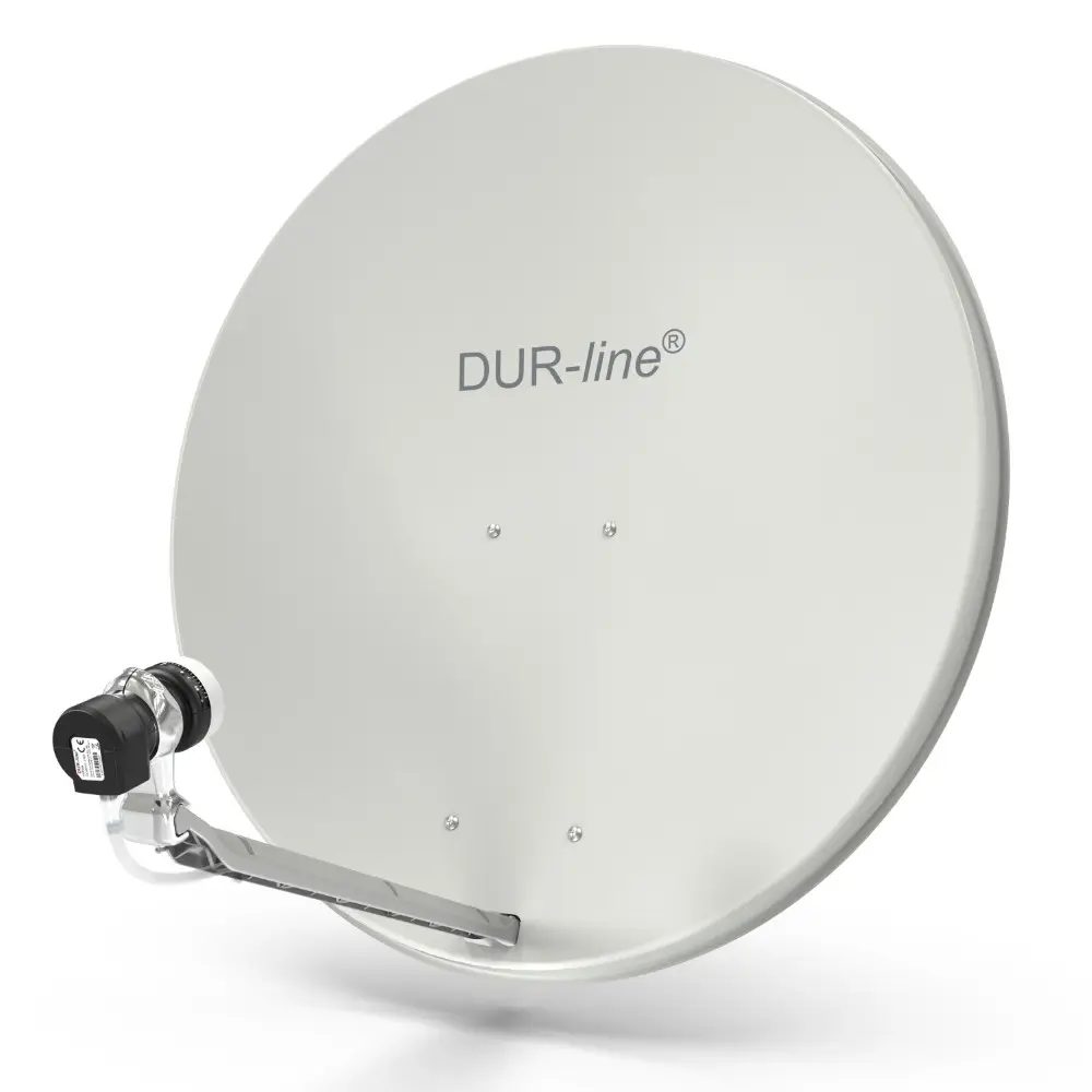 DUR-line Select 85/90 Hellgrau - Sat-Komplettanlage mit Single LNB DUR-line Select 85/90 Hellgrau - Sat-Komplettanlage mit Single LNB