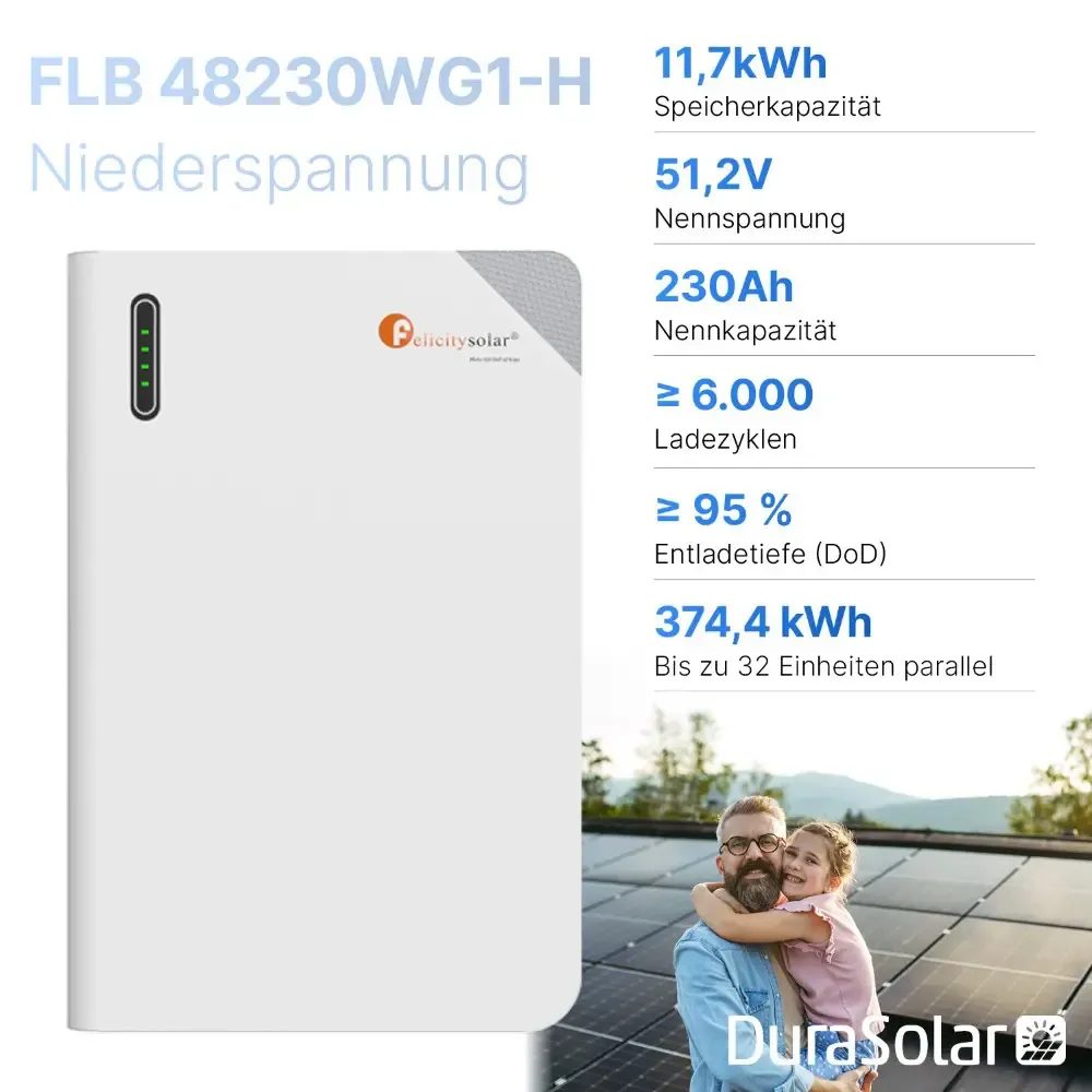 Felicity 11,7kWh PV-Speicher - FLB 48230WG1-H - Niedervolt-Batteriespeicher für Solaranlagen