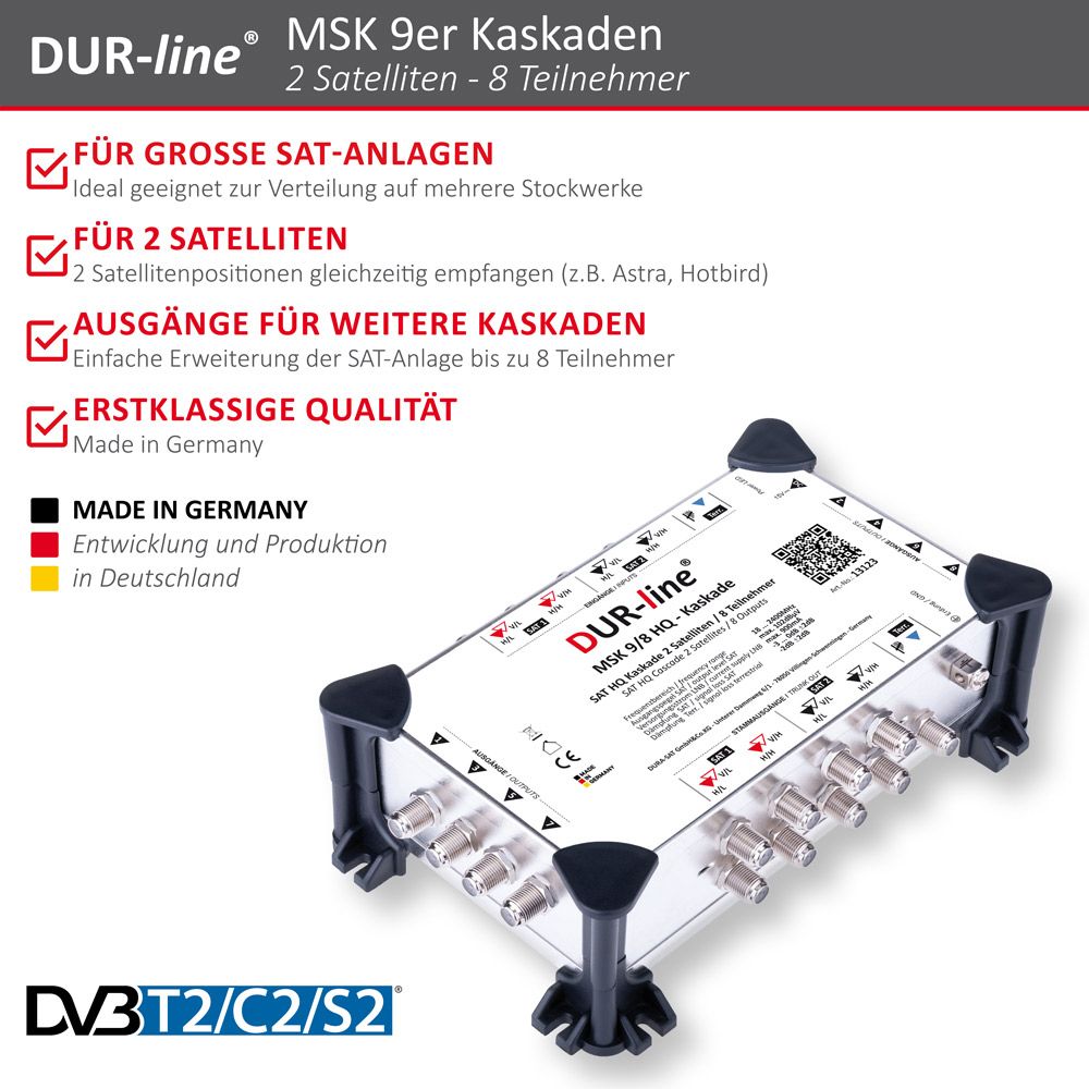 DUR-line MSK 9/8 HQ - Kaskade – Produktmerkmale im Überblick DUR-line MSK 9/8 HQ - Kaskade – Produktmerkmale im Überblick