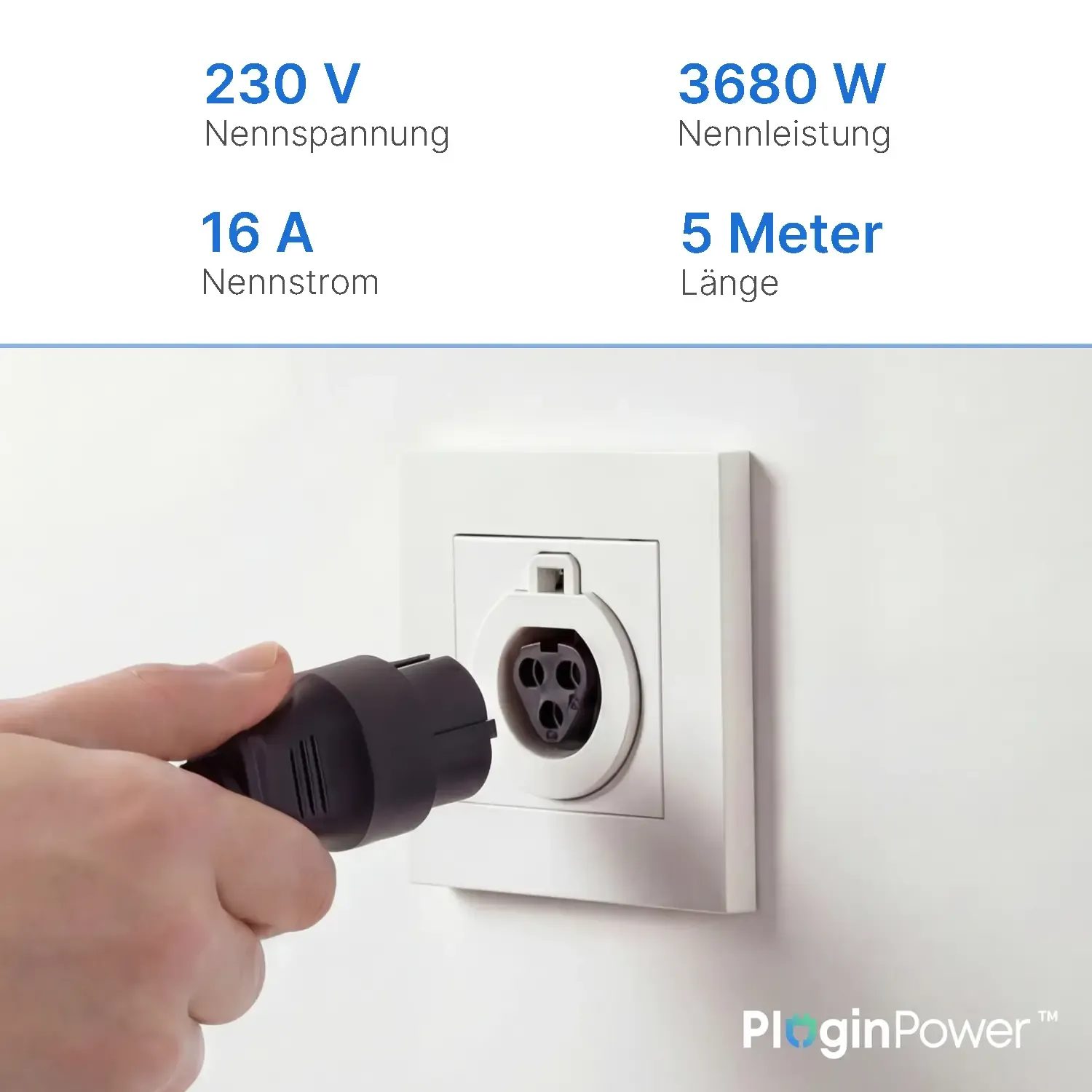 Anker SOLIX AC-Kabel mit Wieland-Stecker 5m