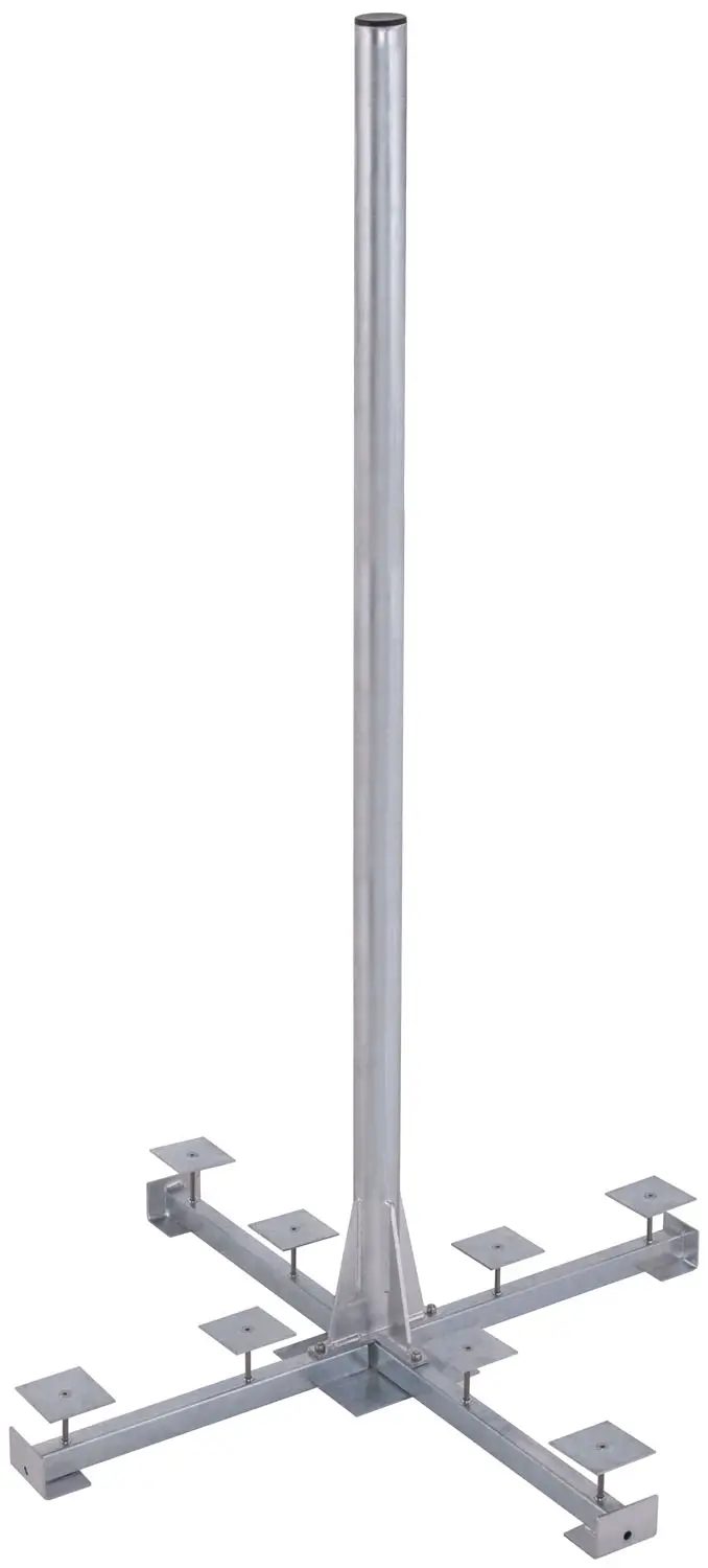 DUR-line Herkules 8PL XL 1,7m 8-Plattenständer – Grundplatte ohne Gehwegplatte von vorn DUR-line Herkules 8PL XL 1,7m - 8-Plattenständer