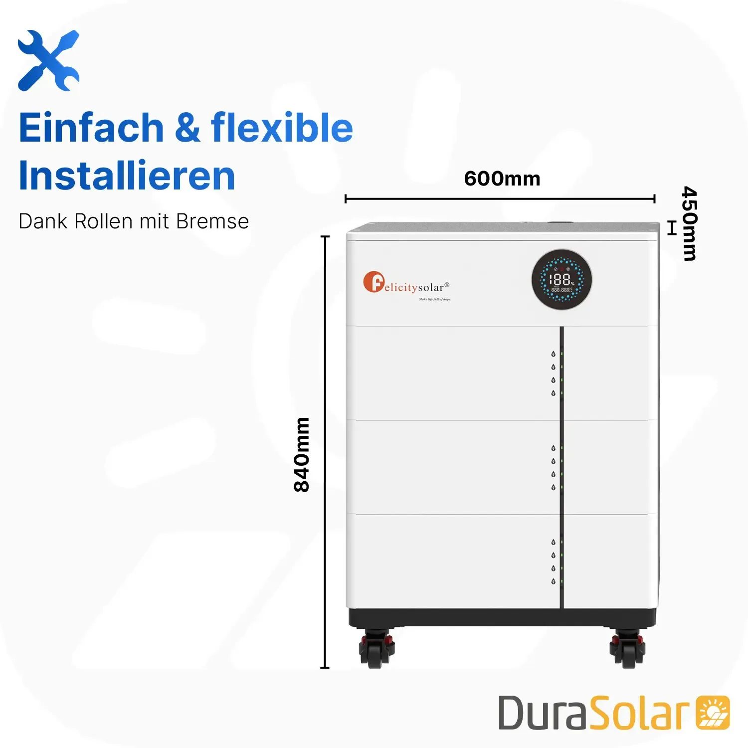 Felicity 20,48kWh PV-Speicher - LUX-X-48100LCG01 - Erweiterbare 48/51,2V LiFePO4 Batterie für Solaranlagen Felicity 20,48kWh PV-Speicher - LUX-X-48100LCG01 - Erweiterbare 48/51,2V LiFePO4 Batterie für Solaranlagen