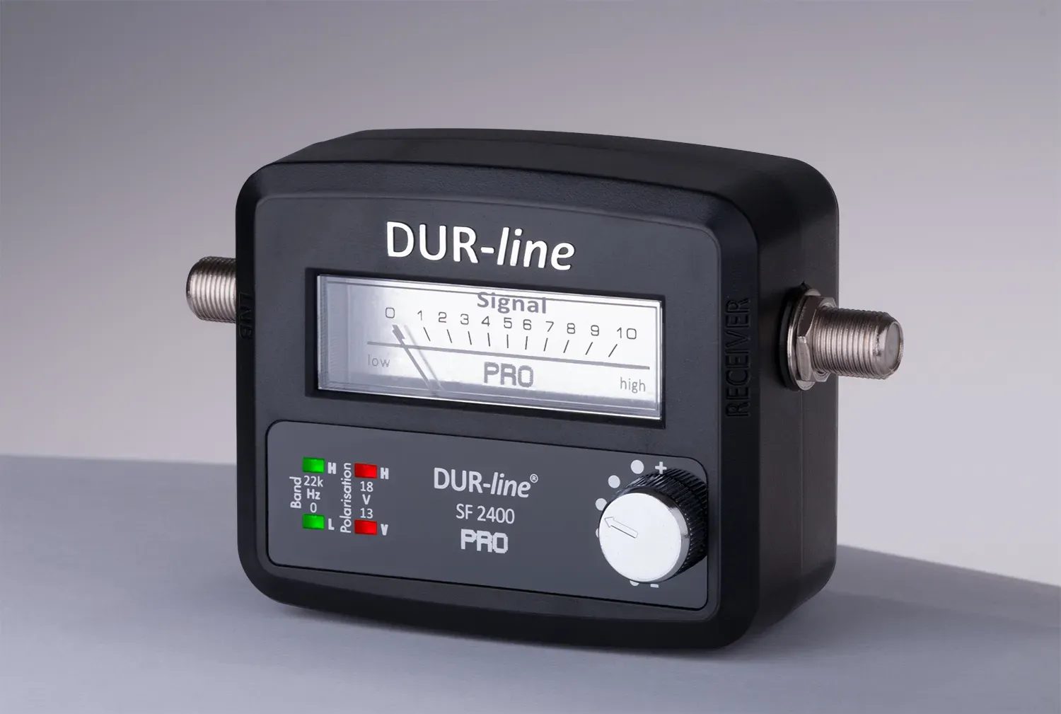 DUR-line SF 2400 Pro Satfinder – perspektivische Vorderansicht DUR-line SF 2400 Pro - Satfinder