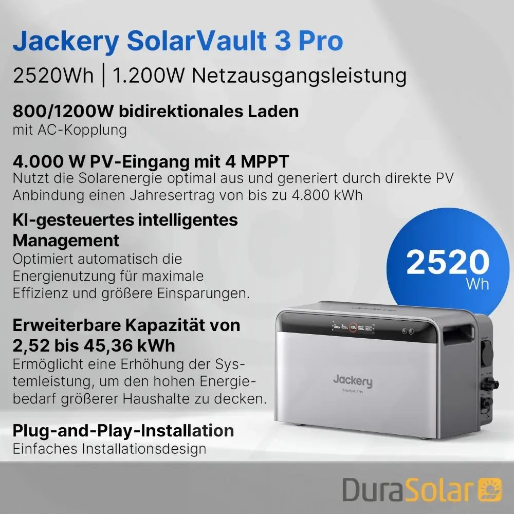 Jackery SolarVault 3 Pro Set - 2,5kWh