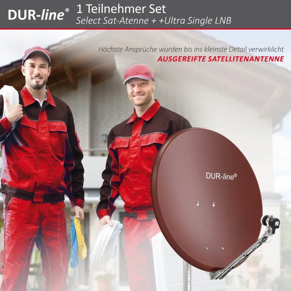 DUR-line Select 75/80 Rot - Sat-Komplettanlage mit Single LNB DUR-line Select 75/80 Rot - Sat-Komplettanlage mit Single LNB