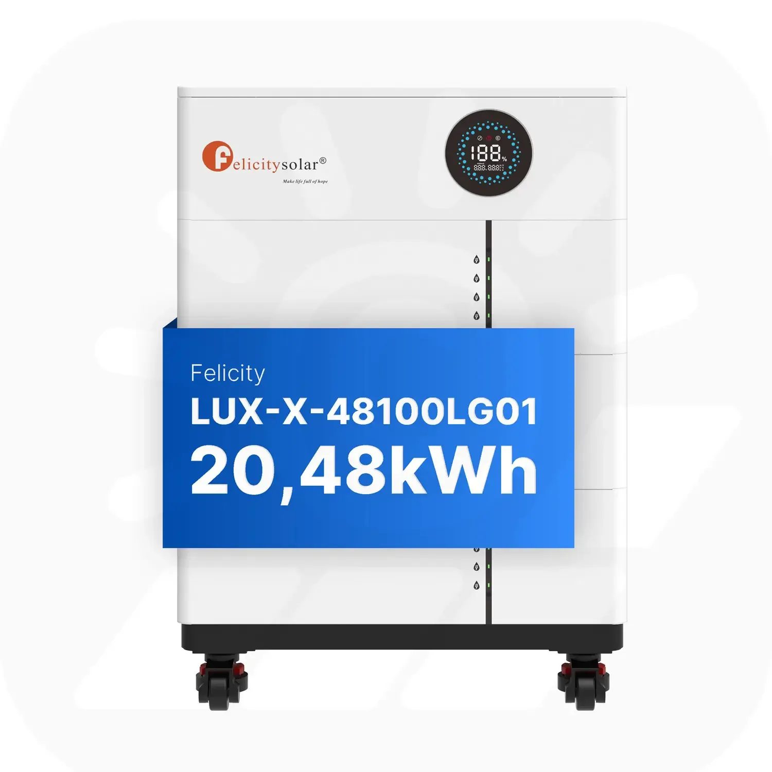 Felicity 20,48kWh PV-Speicher - LUX-X-48100LCG01 - Erweiterbare 48/51,2V LiFePO4 Batterie für Solaranlagen Felicity 20,48kWh PV-Speicher - LUX-X-48100LCG01 - Erweiterbare 48/51,2V LiFePO4 Batterie für Solaranlagen