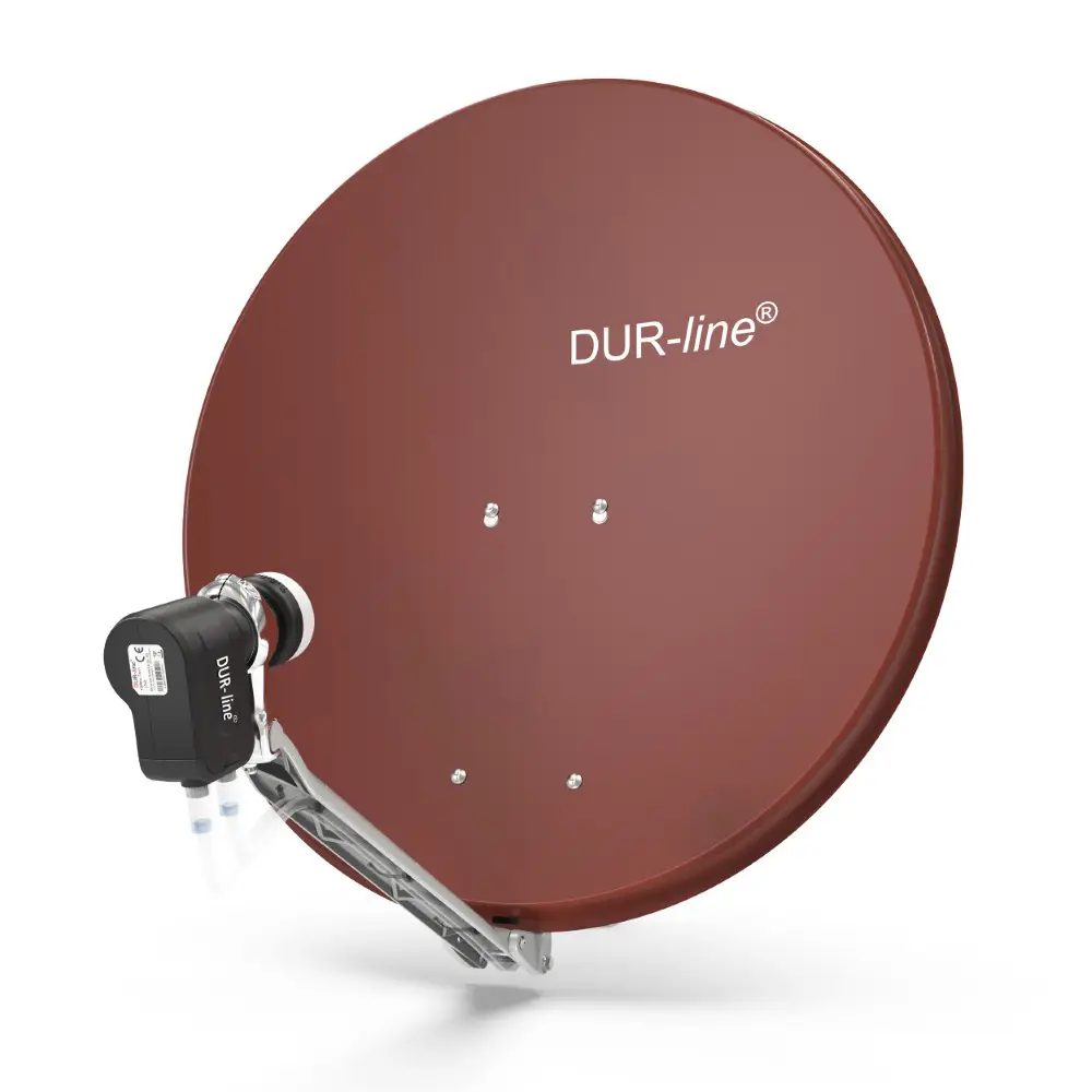 DUR-line Select 75/80 Rot - Sat-Komplettanlage mit Twin LNB