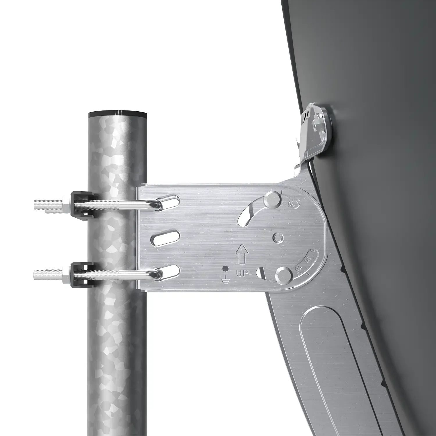 DUR-line MDA 90 Anthrazit Alu Sat-Reflektor – Detailansicht DUR-line MDA 90 Anthrazit Alu Sat-Reflektor – Detailansicht