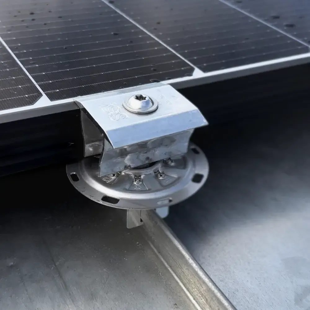 PV-Modulhalterung für Rundfalz - Blechdächer 
