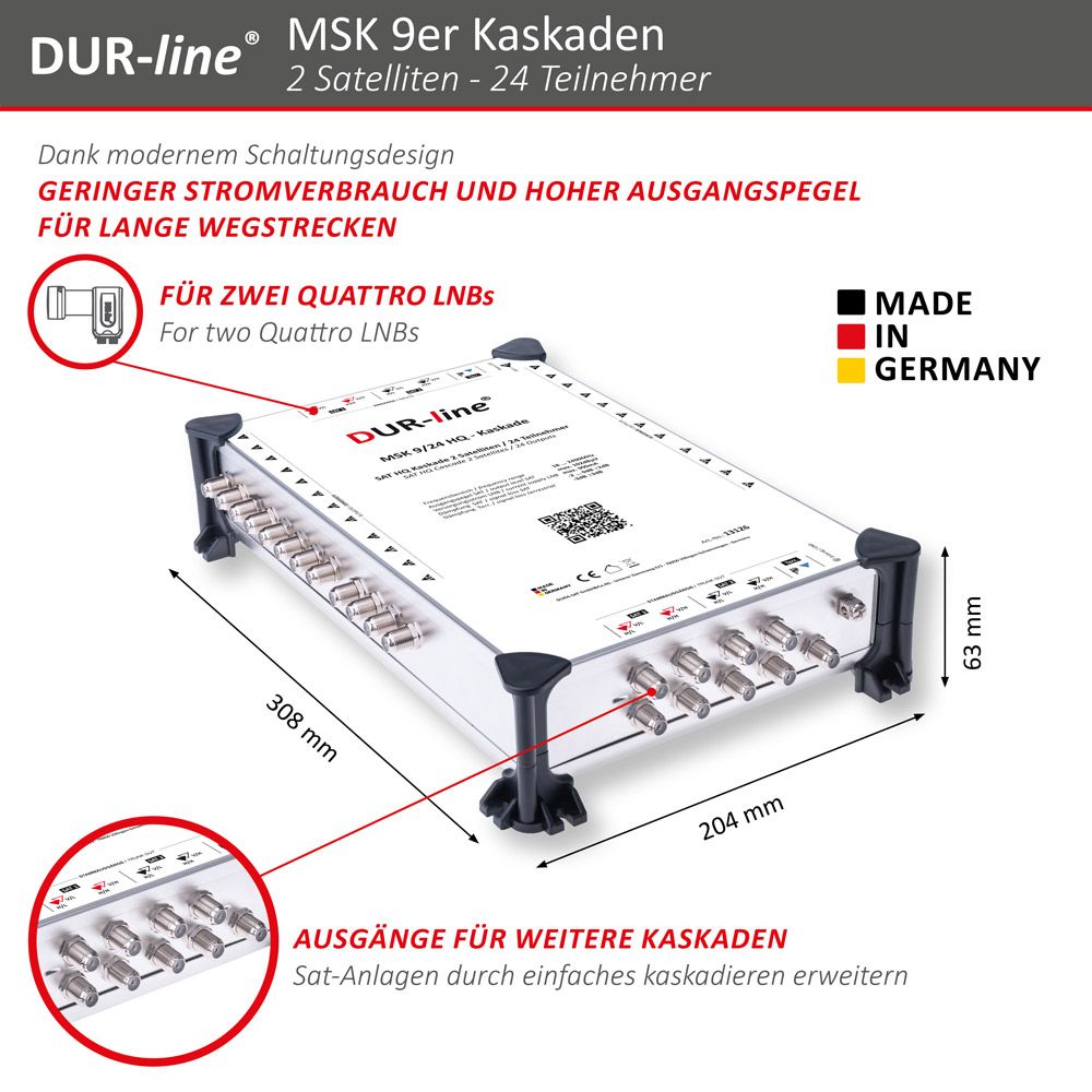 DUR-line MSK 9/24 HQ - Kaskade – Abmessungen