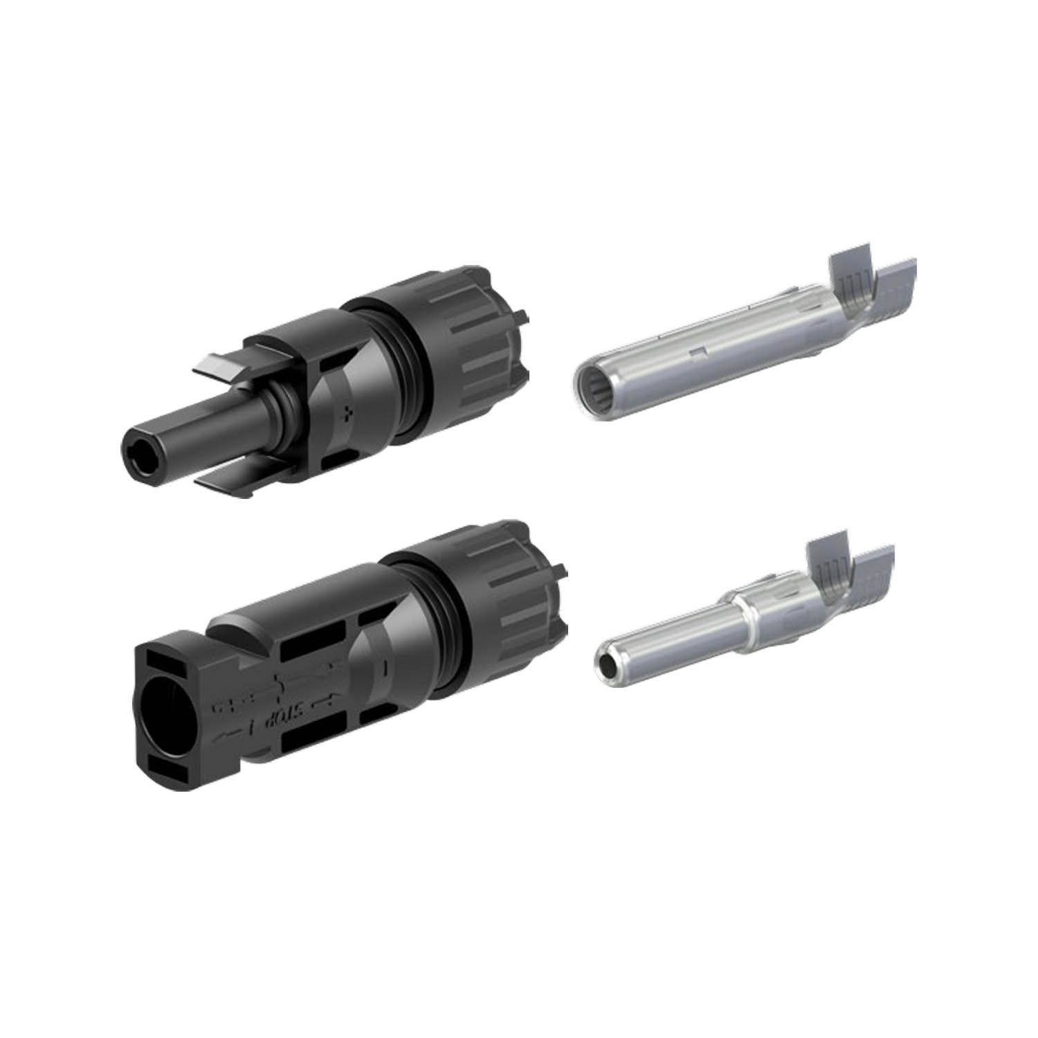 SET Stäubli MC4 / 1x Stecker + 1x Buchse / 4-6mm² - PV-Stecker