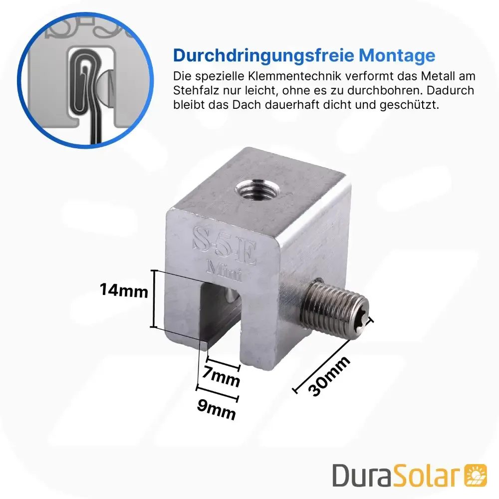 PV-Modulhalterung für Doppelstehfalz - Blechdächer PV-Modulhalterung für Doppelstehfalz - Blechdächer