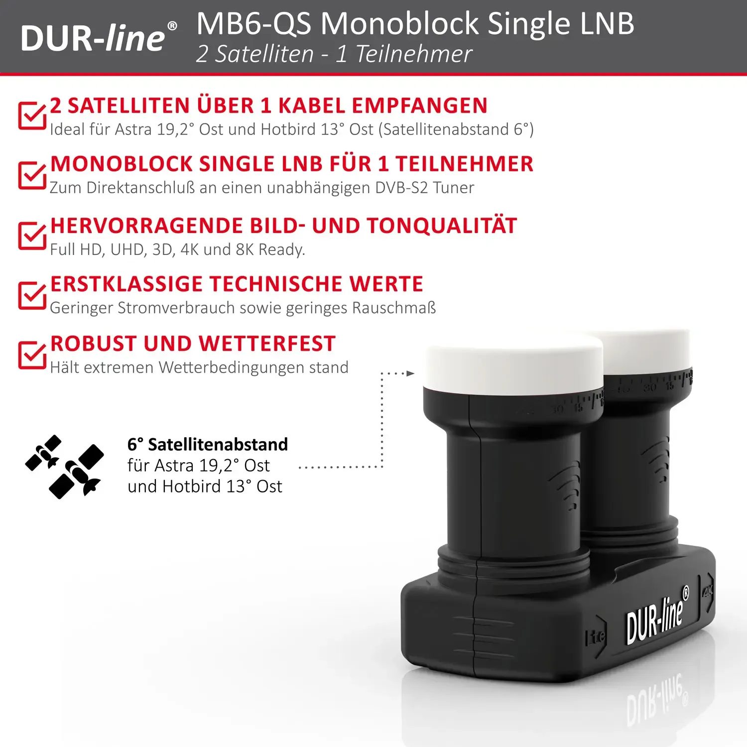 DUR-line MB6-US Monoblock Single LNB – Highlights und Ausstattung im Überblick DUR-line Monoblock SingleLNB