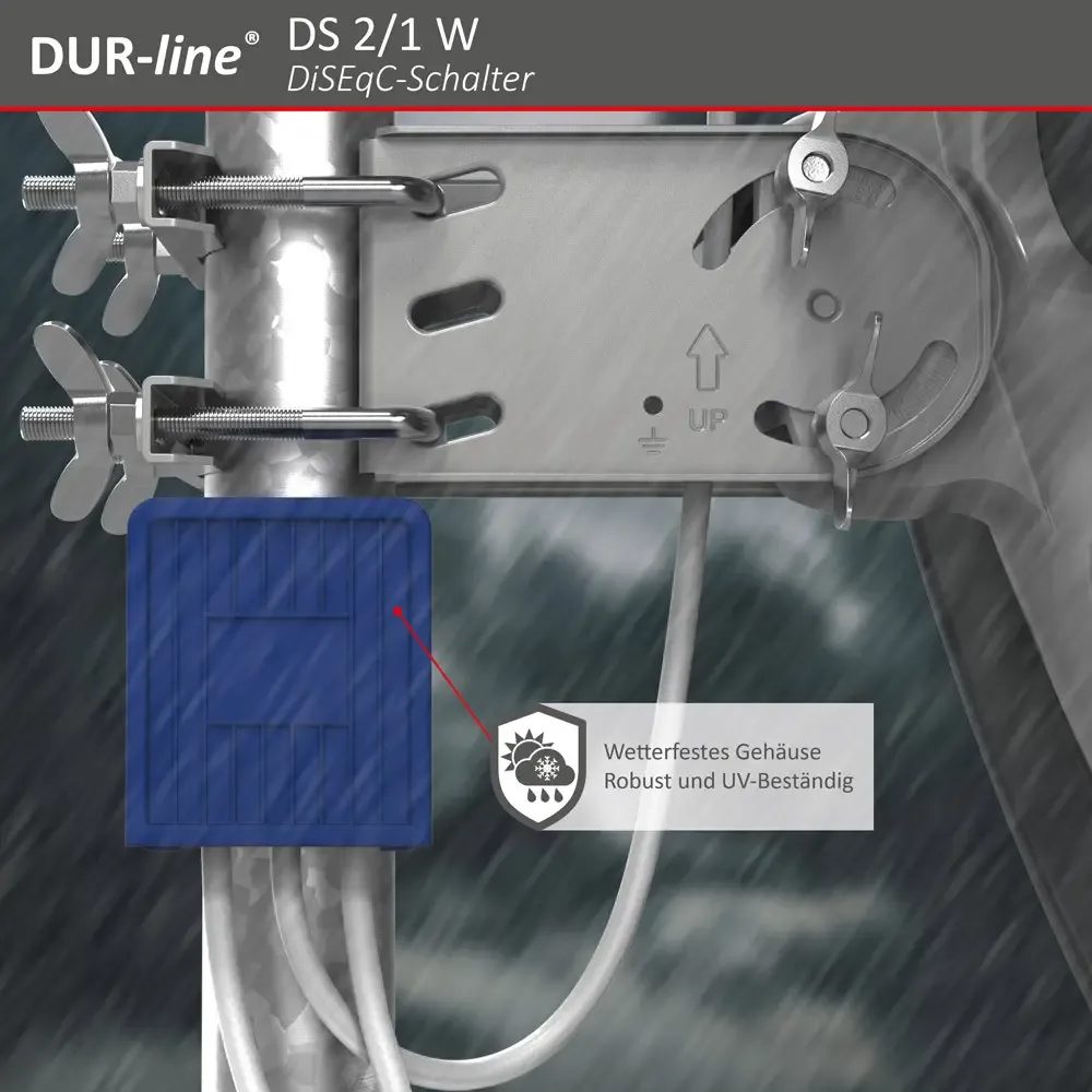 DUR-line DS 2/1 W DiSEqC-Schalter – Anwendungsbeispiel im Einsatz