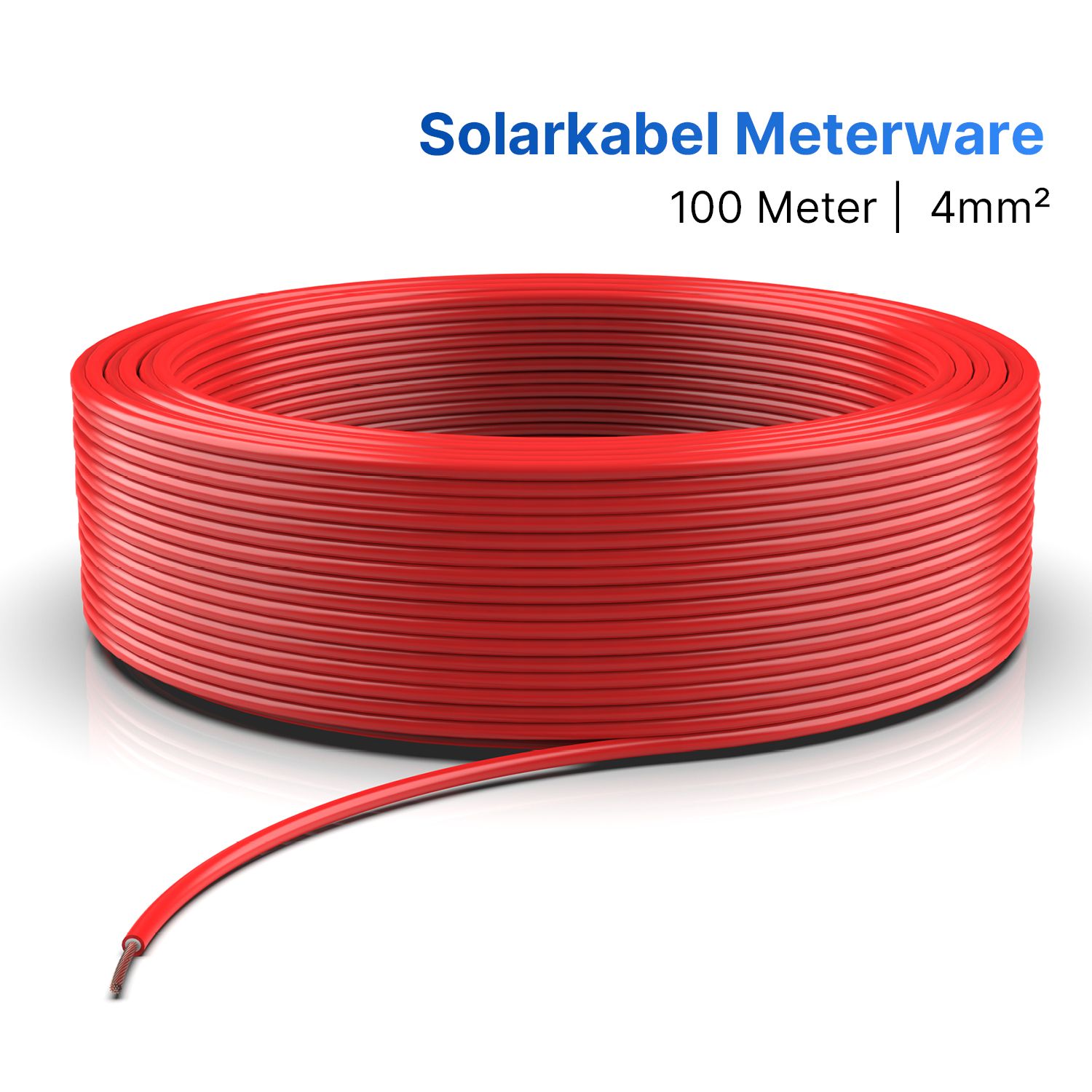 Solarkabel MC4 | 6mm² | Rot| 100m Spule Solarkabel MC4 | 6mm² | Rot| 100m Spule