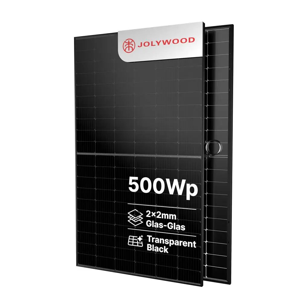 Jolywood 500W Full Black PV-Modul – (Bifazial | Glas-Glas | 120 Zellen) – JW-HD120N-R3 – Solar Panel
